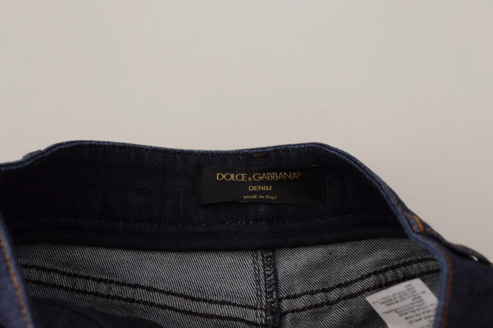 Dolce & Gabbana Blue Denim Stretch Crystal Hot Pants Women's Shorts (Pre-Owned)