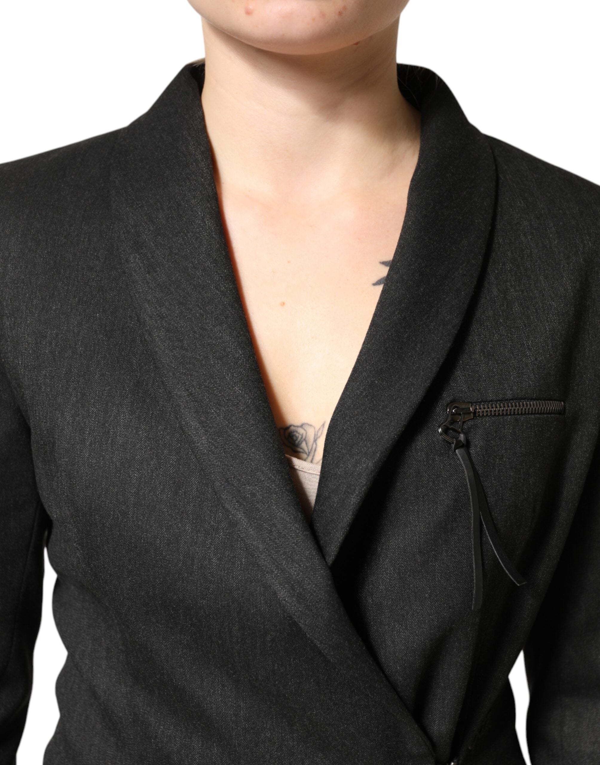 Exte Black Double Breasted Pants Blazer Jacket 2 Piece Women's Suit