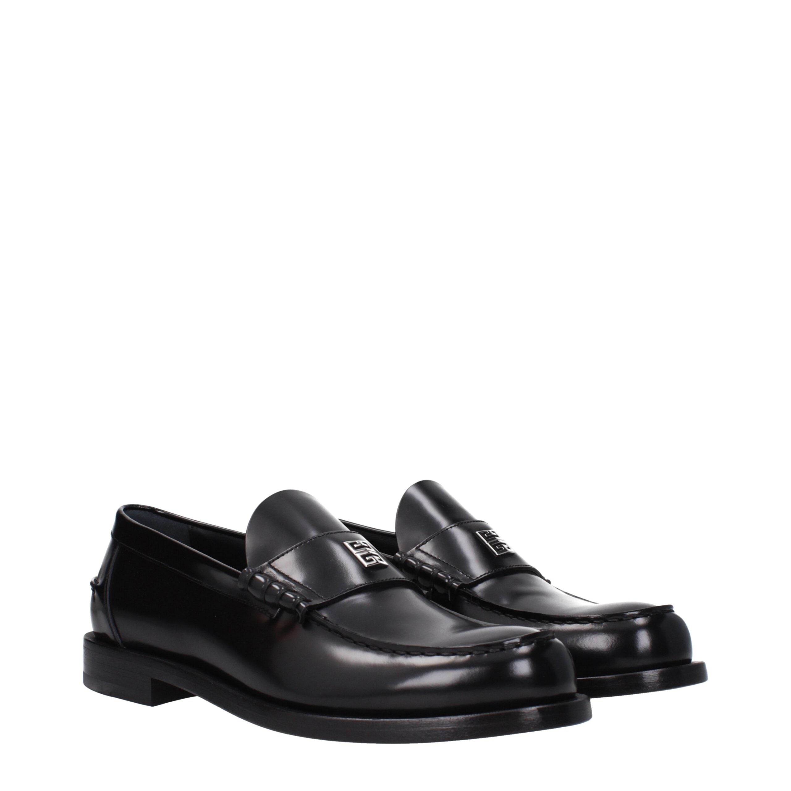 Givenchy Black Leather Slip-On Men's Loafers