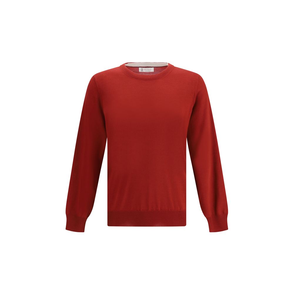 Brunello Cucinelli Red Wool Oves Aries Men's Sweatshirt