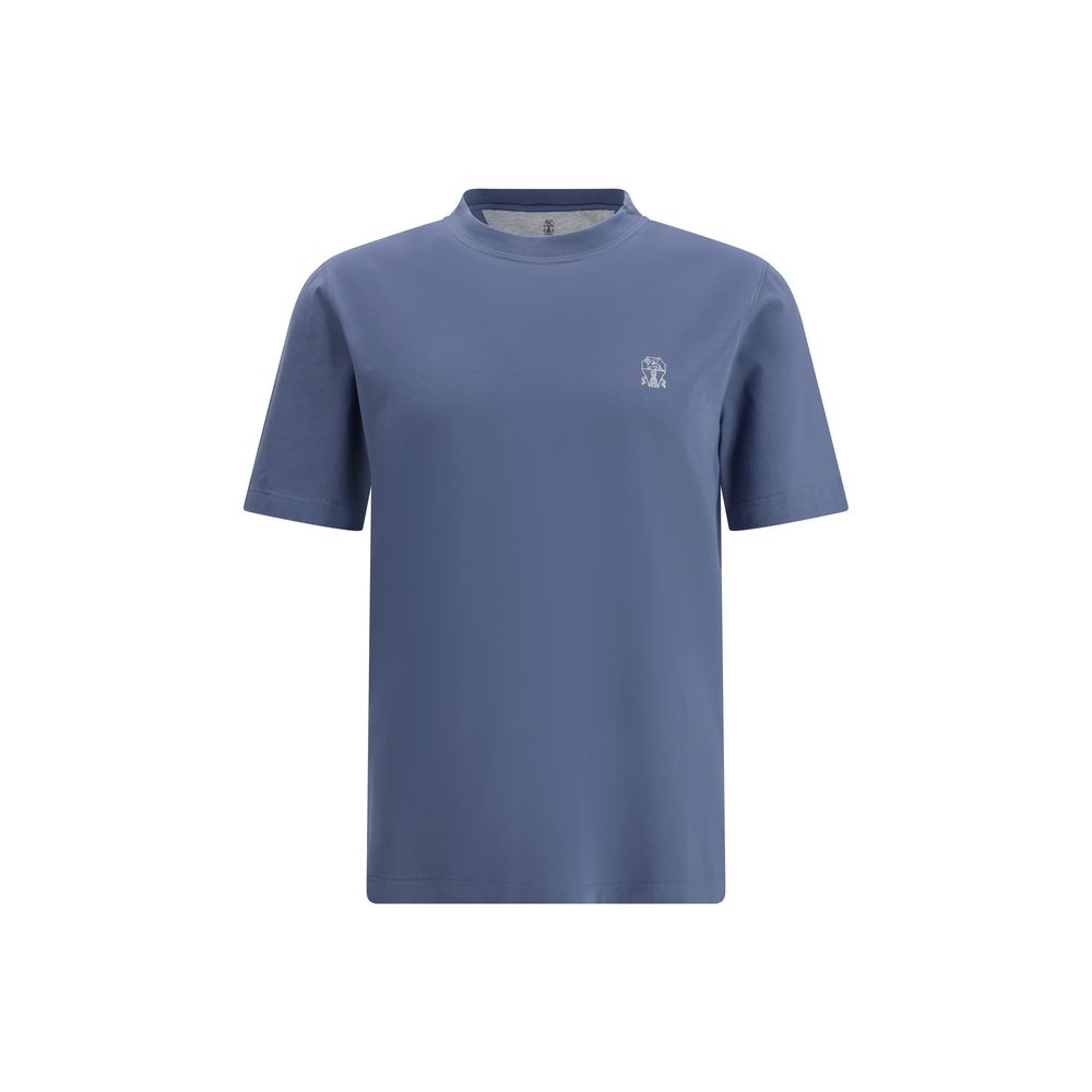 Brunello Cucinelli Blue Cotton Men's T-Shirt