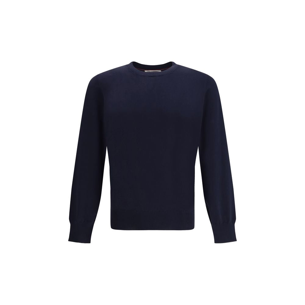 Brunello Cucinelli Blue Cotton Men's Sweatshirt