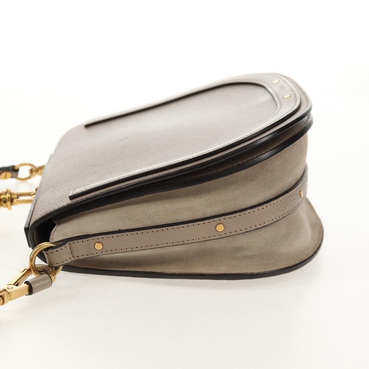 Chloe Nile Leather Beige Leather Shoulder Bag Bag (Pre-Owned)