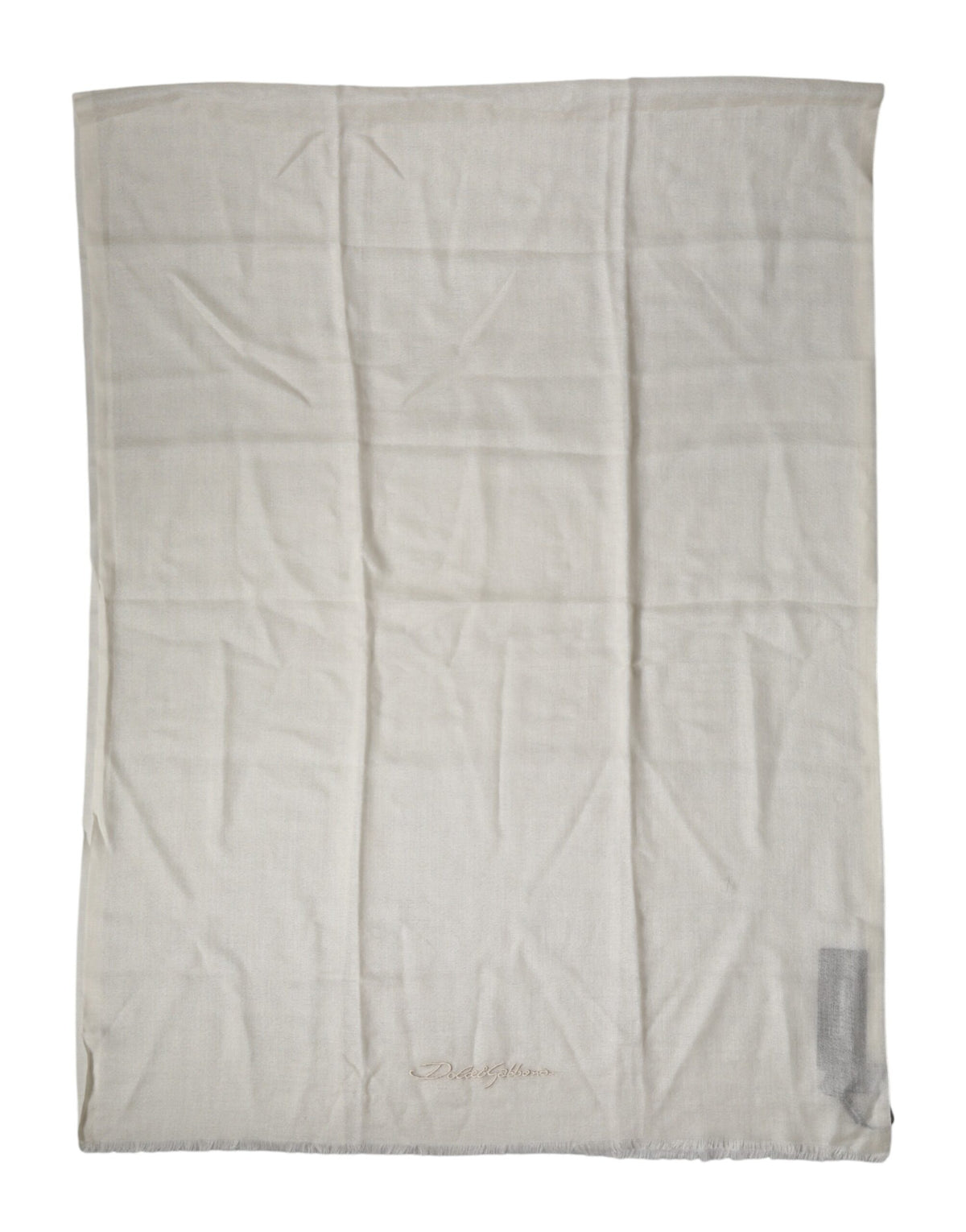 Dolce & Gabbana White Cashmere Knit Neck Wrap Shawl Men's Scarf (Pre-Owned)