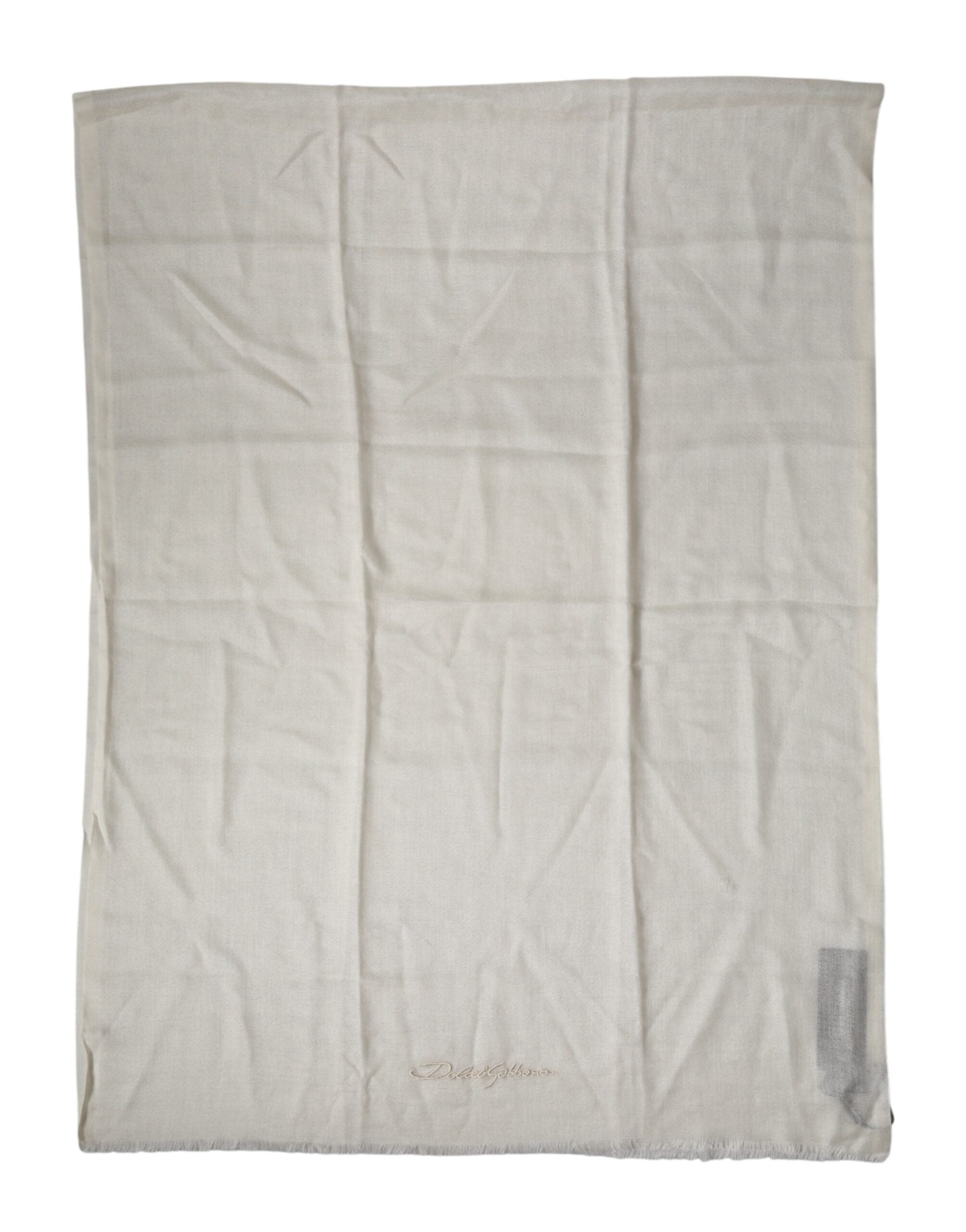 Dolce & Gabbana White Cashmere Knit Neck Wrap Shawl Men's Scarf (Pre-Owned)