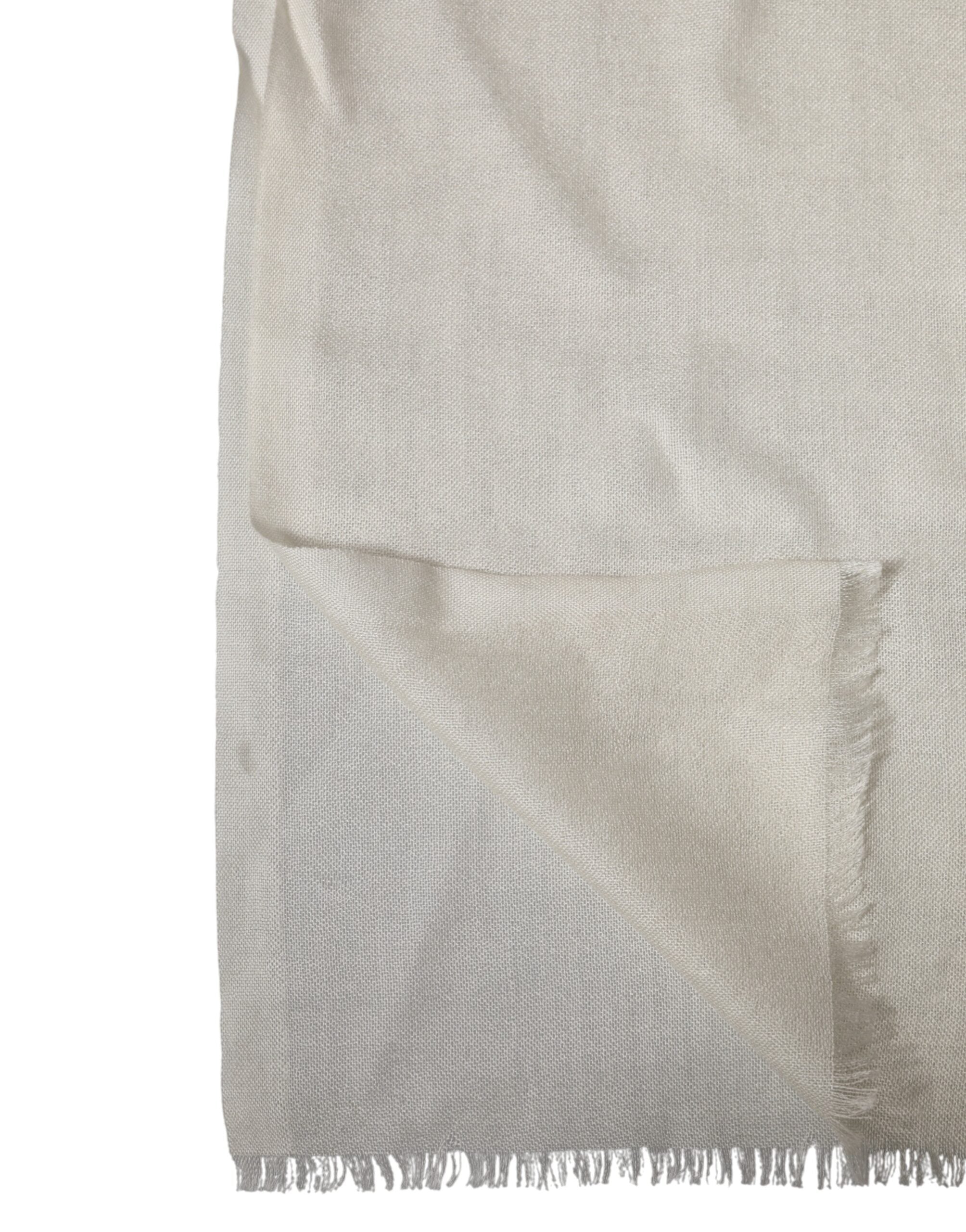 Dolce & Gabbana White Cashmere Knit Neck Wrap Shawl Men's Scarf (Pre-Owned)