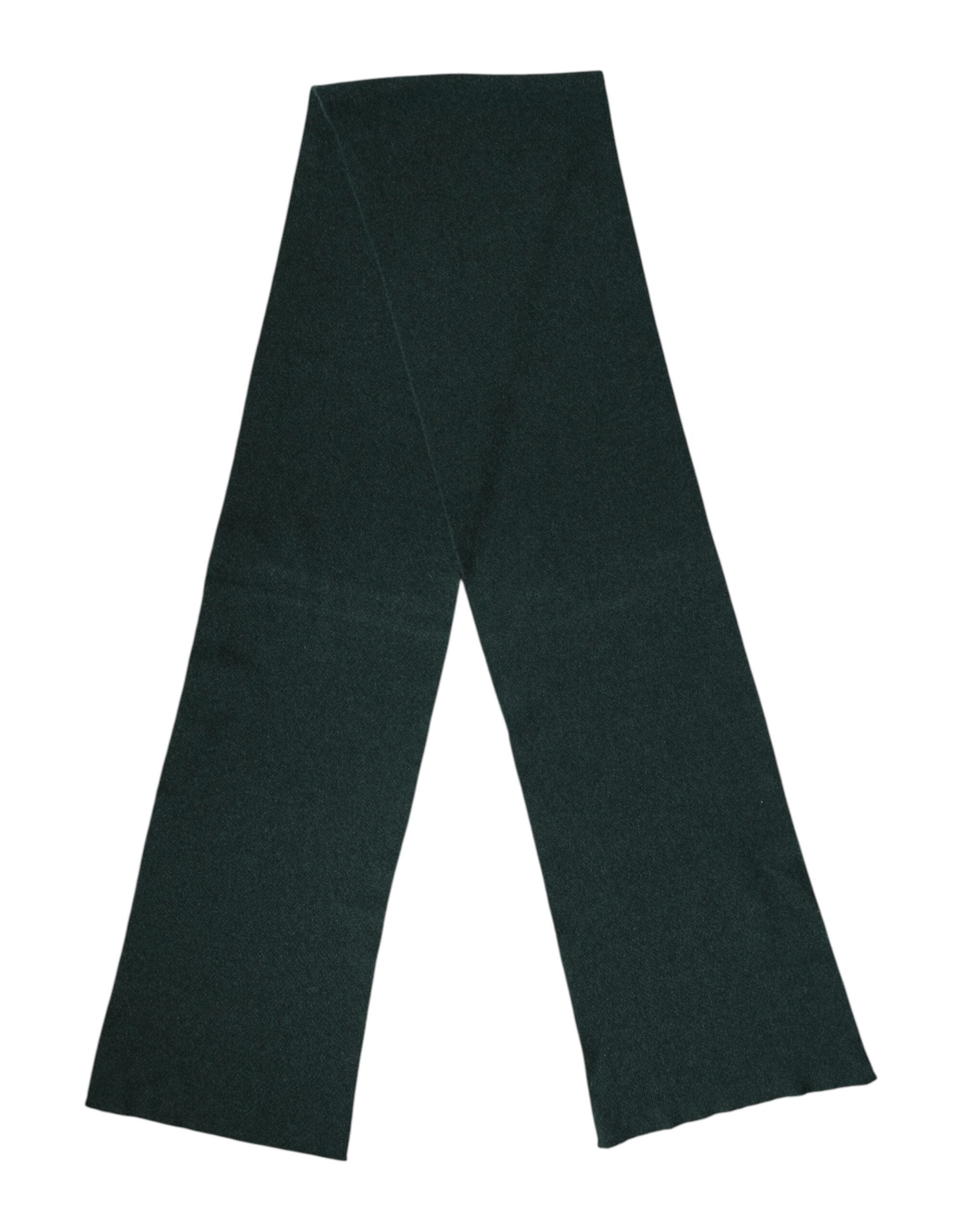 Dolce & Gabbana Green Cashmere Knitted Neck Wrap Shawl Men's Scarf