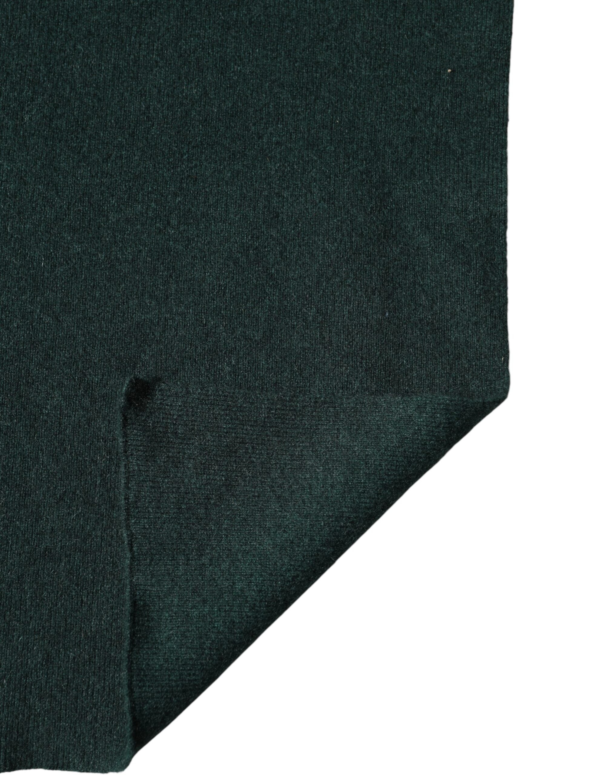 Dolce & Gabbana Green Cashmere Knitted Neck Wrap Shawl Men's Scarf