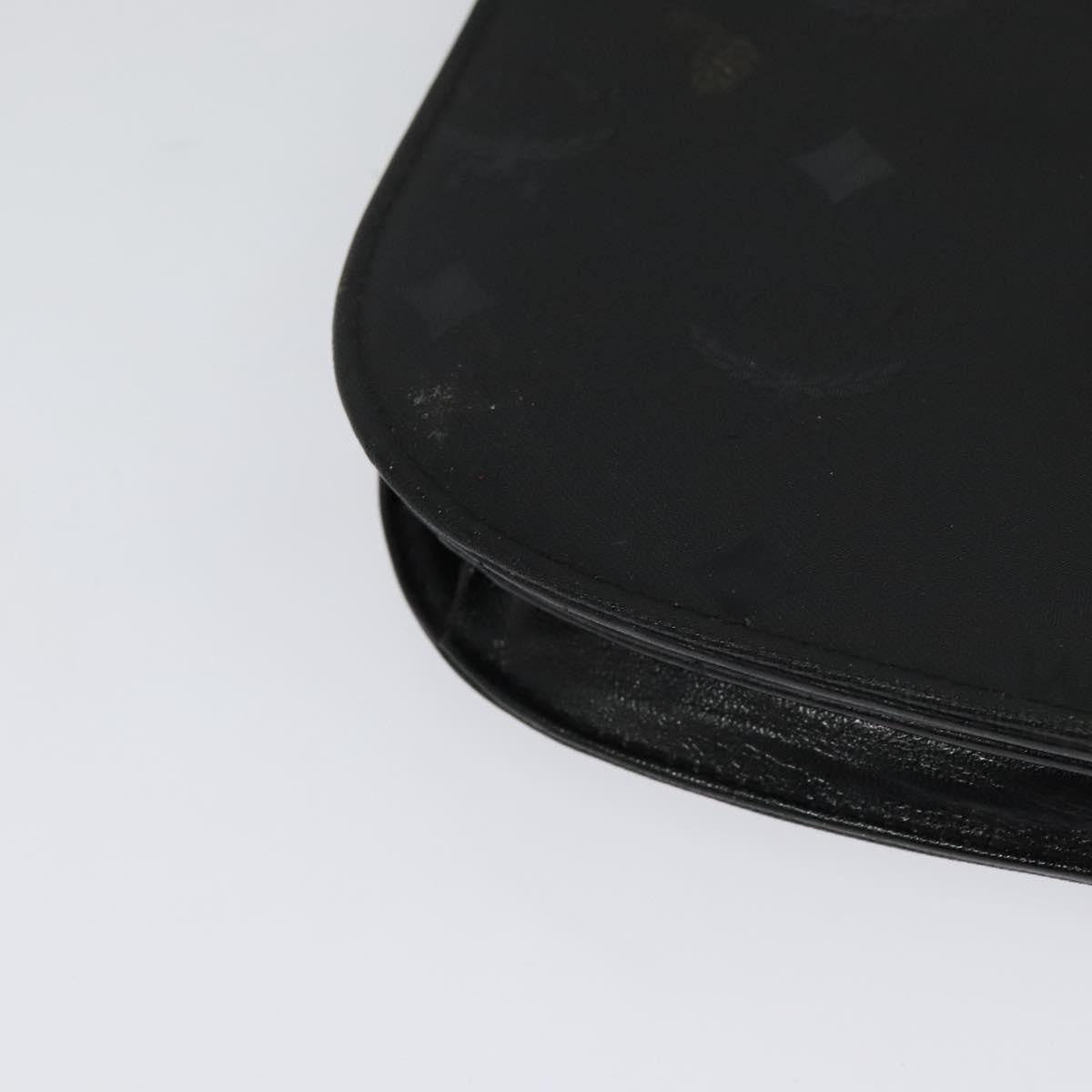 MCM Vintage Leather Black Canvas Handbag (Pre-Owned)
