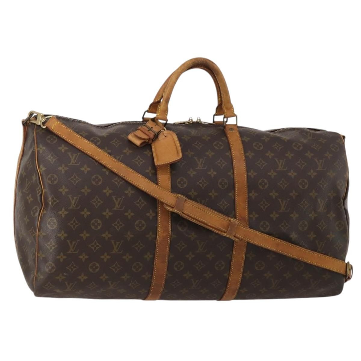 Louis Vuitton Keepall Bandouliere Monogram Canvas Brown Canvas Travel Bag Bag (Pre-Owned)