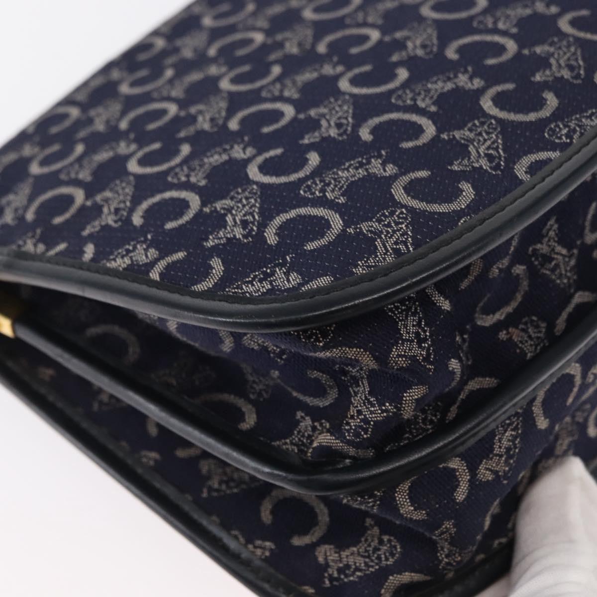 Celine C Sulky Canvas Navy Canvas Shoulder Bag Bag (Pre-Owned)
