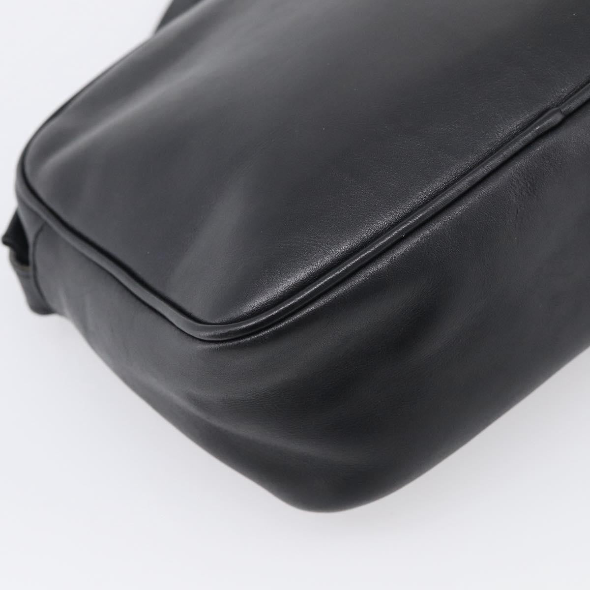 Salvatore Ferragamo Gancini Leather Black Leather Crossbody Bag Bag (Pre-Owned)