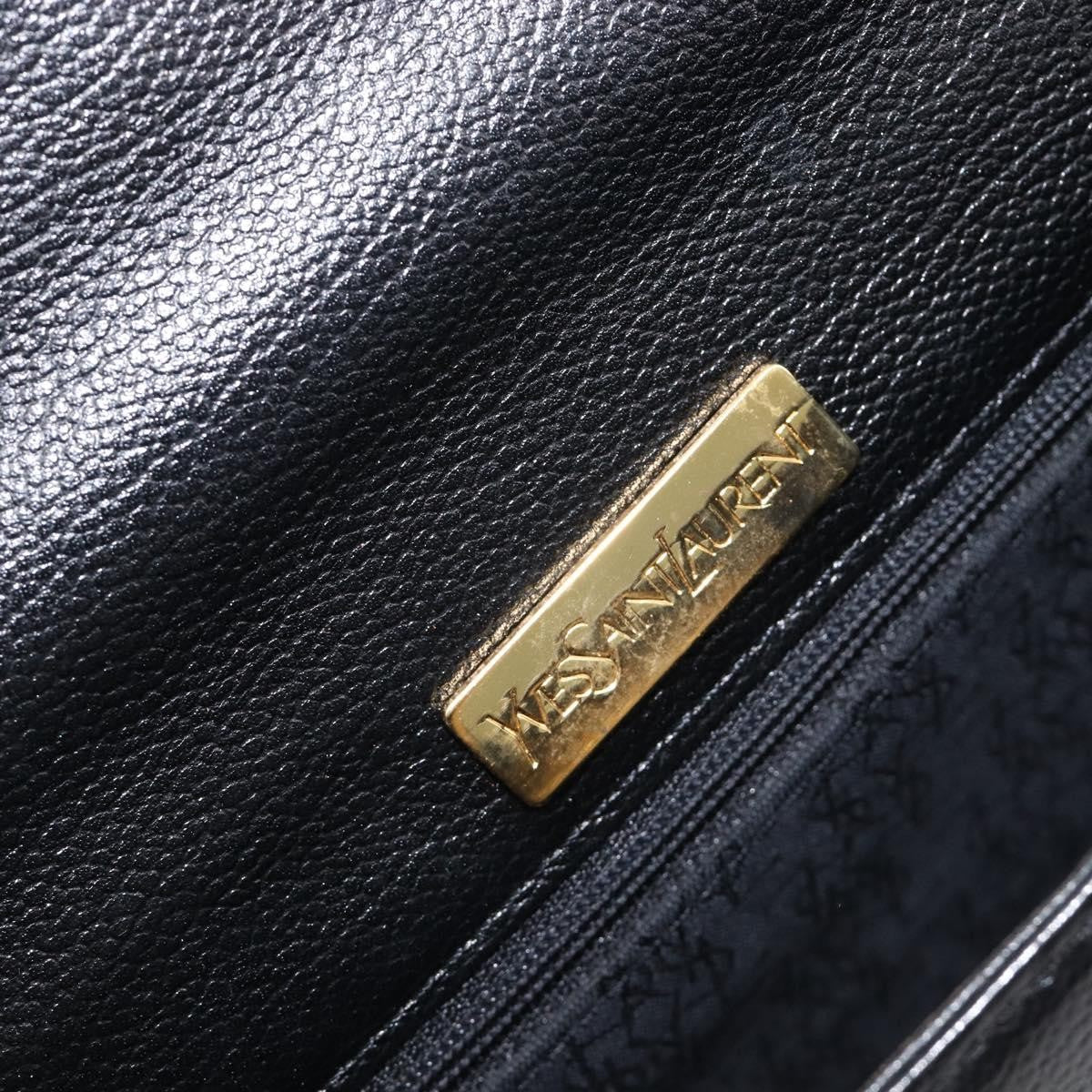Saint Laurent Handbag Leather Black Leather Handbag (Pre-Owned)