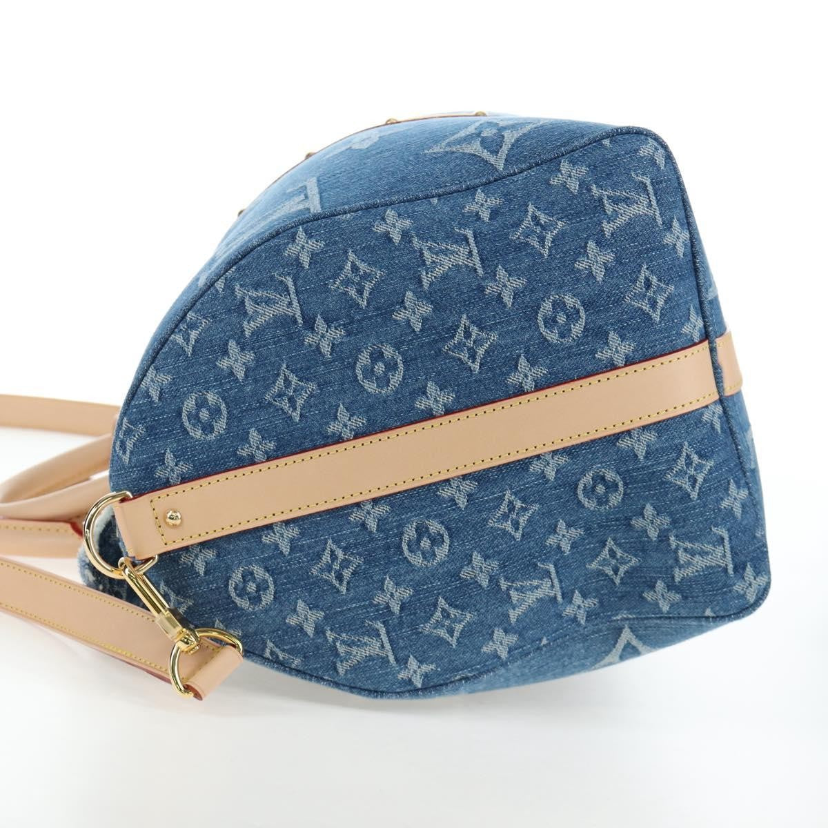 Louis Vuitton Keepall Bandouliere Limited Edition Monogram Watercolor Stripes Denim Blue Denim_Jeans Travel Bag Bag (Pre-Owned)
