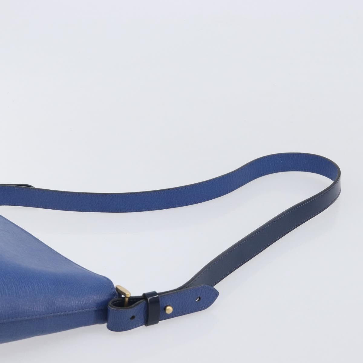 Burberry Shoulder Leather Blue Leather Shoulder Bag Bag (Pre-Owned)