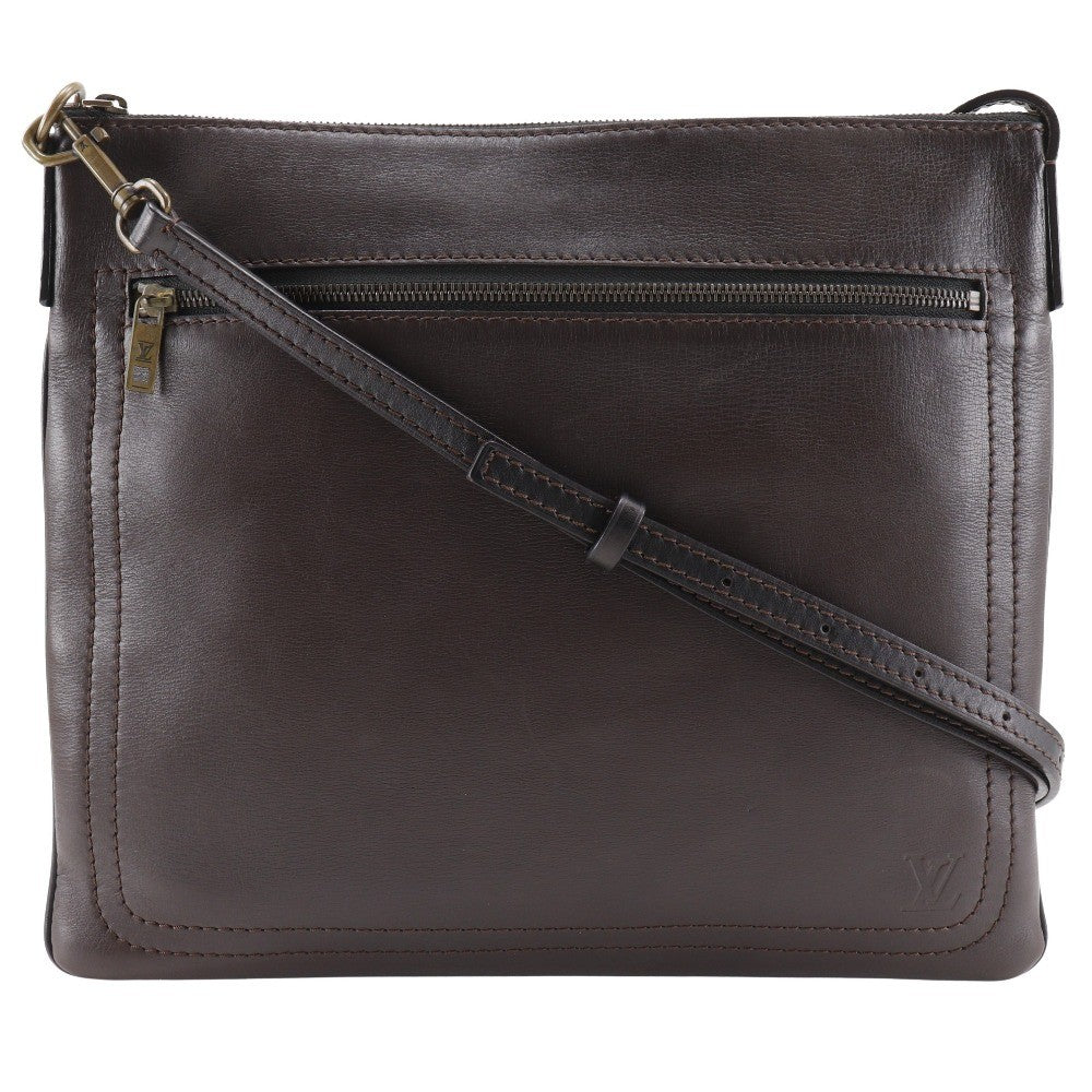 Louis Vuitton Sac Plat Utah Leather Brown Leather Shoulder Bag Bag (Pre-Owned)