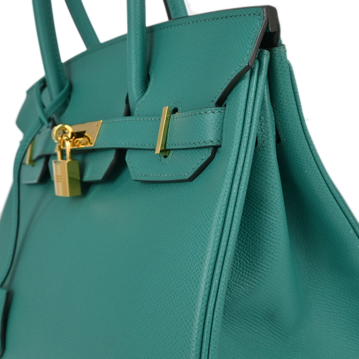 Hermes Birkin Green Epsom With Gold Hardware Green Leather Handbag (Pre-Owned)