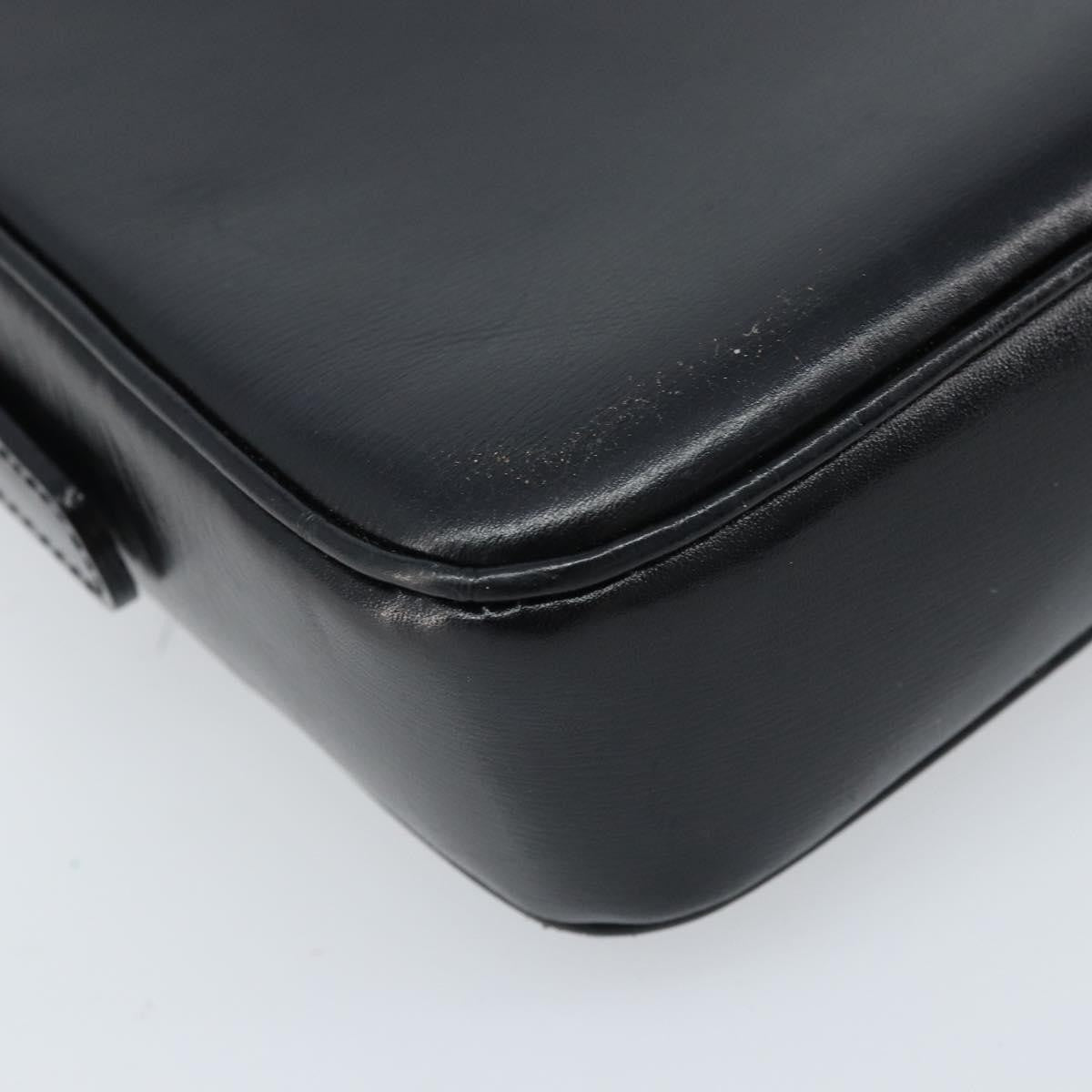 Celine Shoulder Leather Black Leather Shoulder Bag Bag (Pre-Owned)