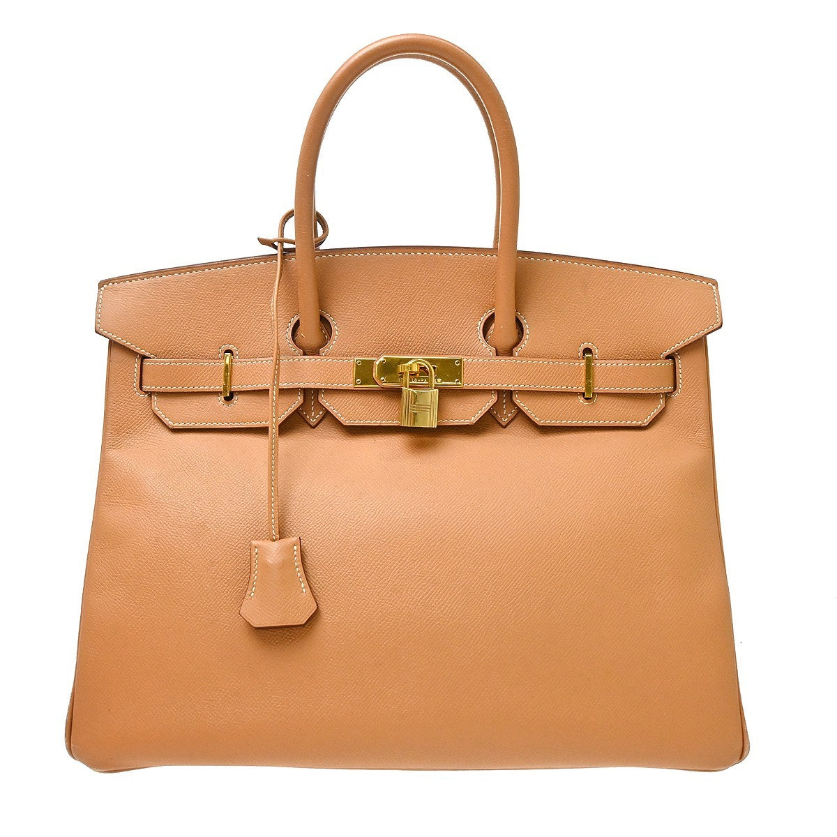 Hermes Birkin Epsom Beige Leather Handbag (Pre-Owned)