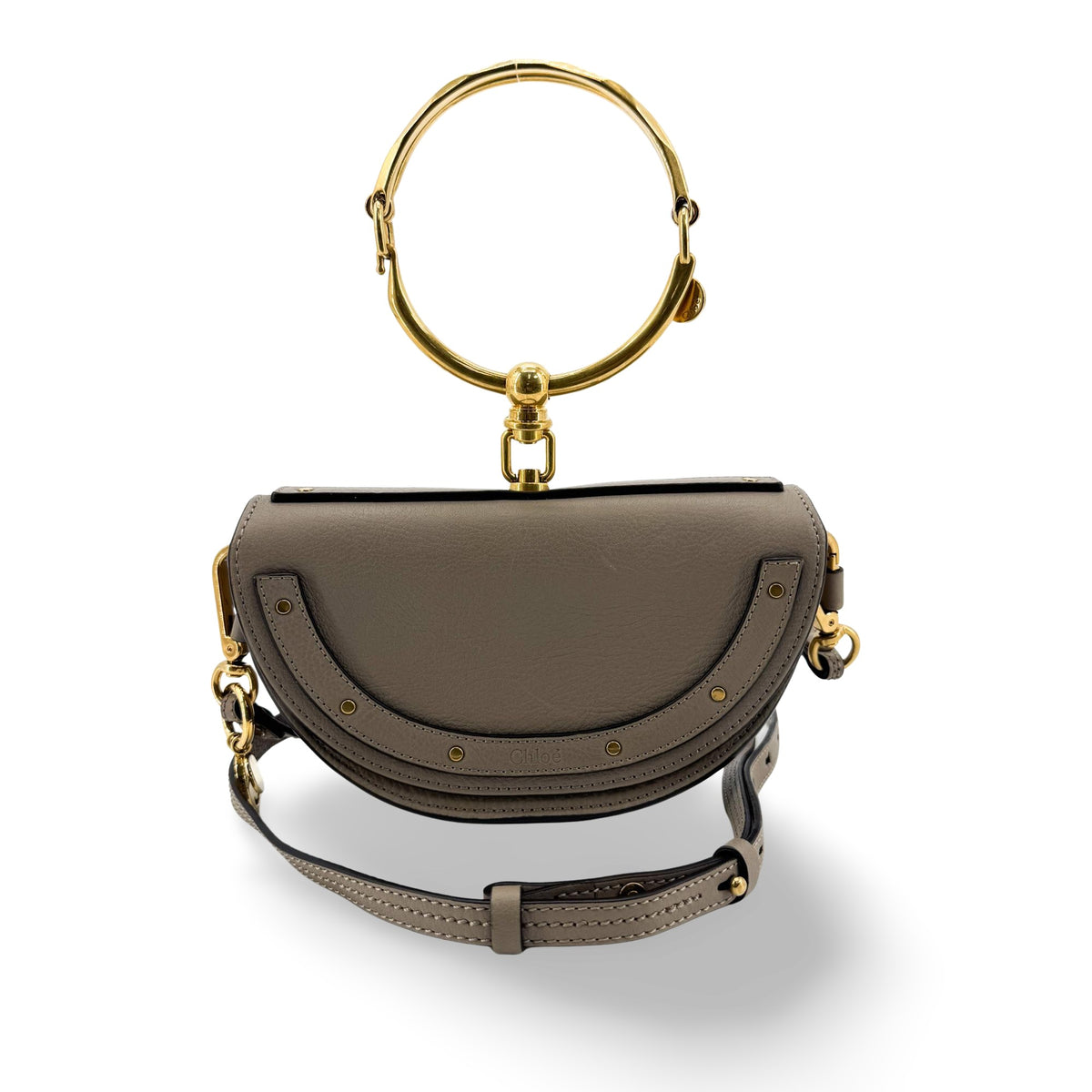 Chloe Nile Leather Brown Leather Crossbody Bag Bag (Pre-Owned)