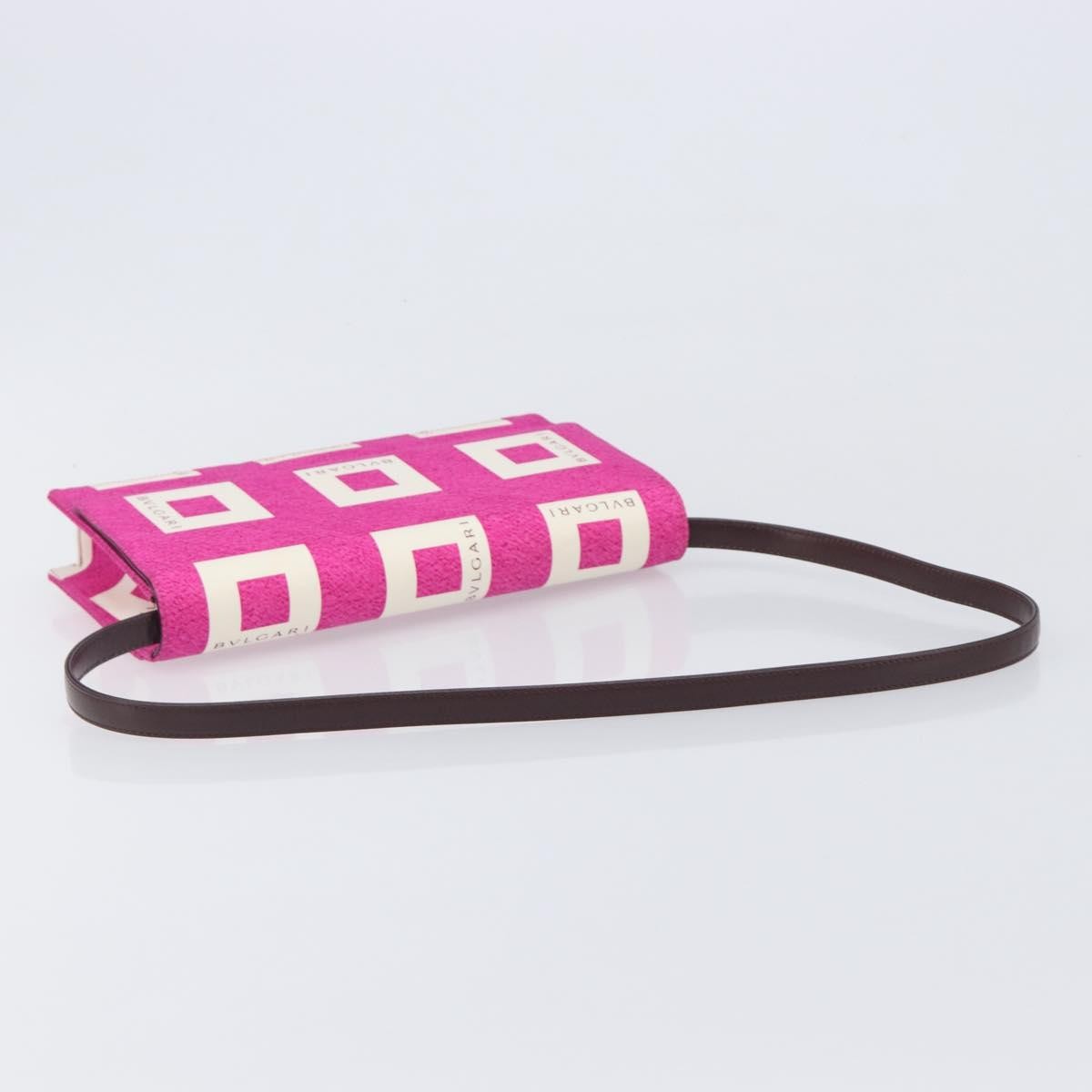 Bvlgari Clutch Canvas And Leather Pink Canvas Clutche & Pouche Bag (Pre-Owned)