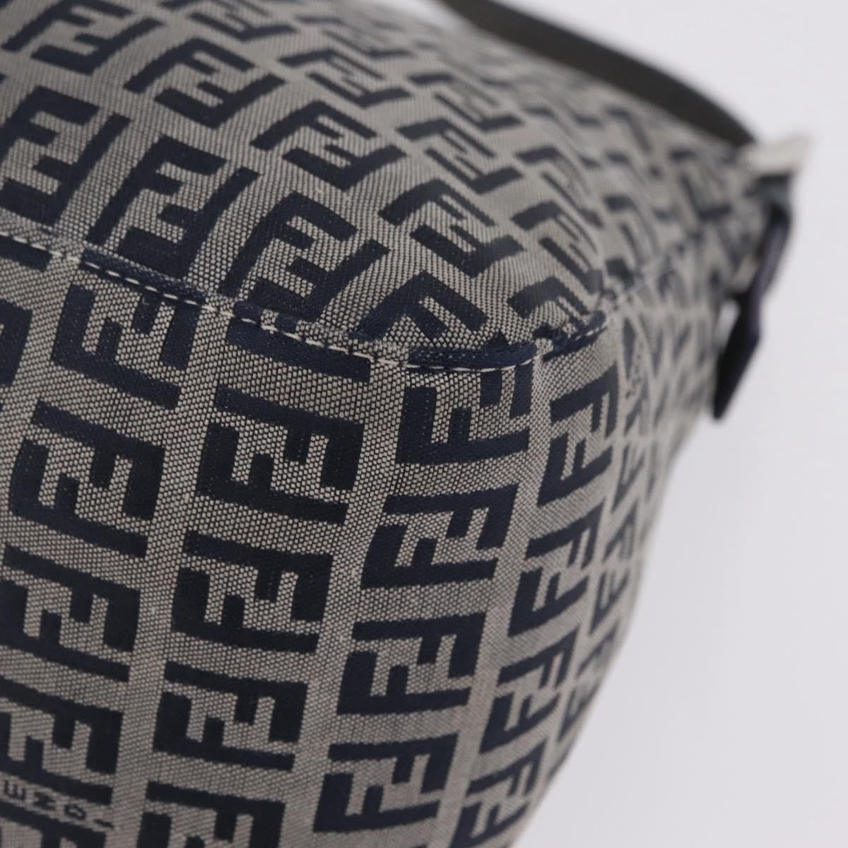 Fendi Fendi Mamma Baguette Monogram Canvas Navy Canvas Handbag (Pre-Owned)