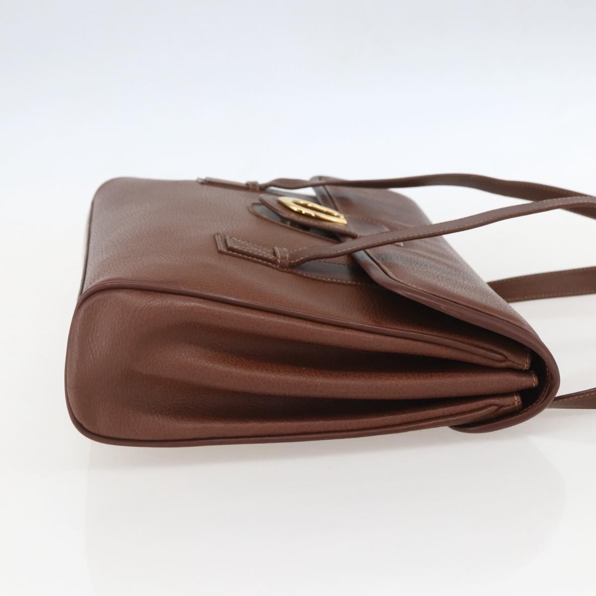 Gucci Vintage Tote Leather Brown Leather Tote Bag Bag (Pre-Owned)