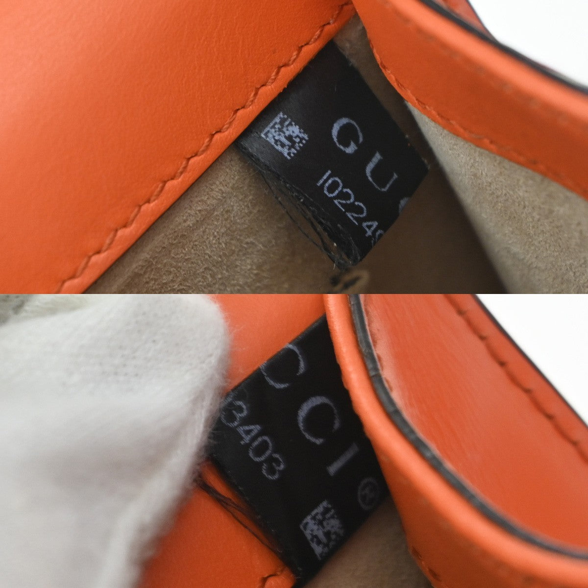 Gucci Sylvie Leather Orange Leather Handbag (Pre-Owned)