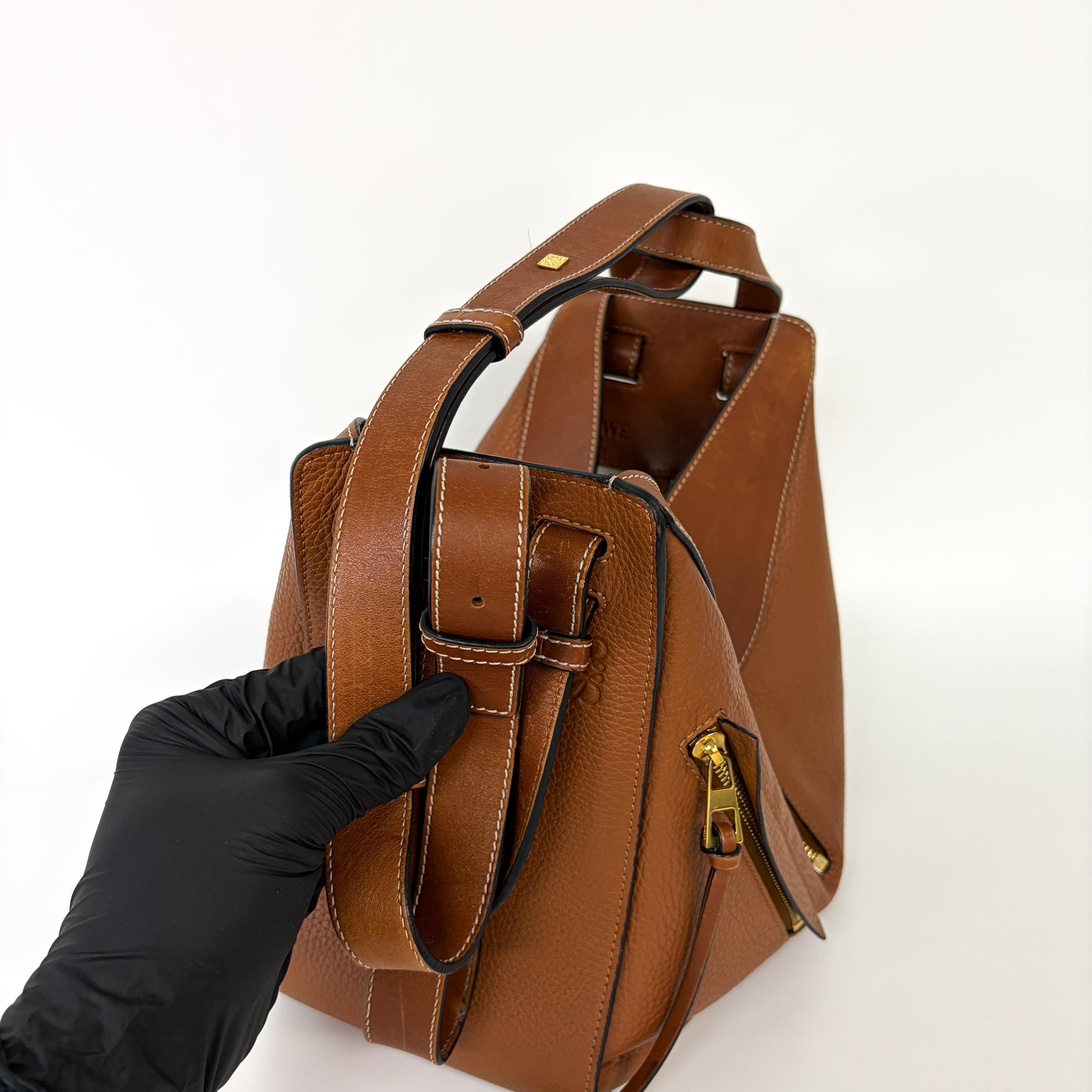 Loewe Hammock Leather Brown Leather Handbag (Pre-Owned)