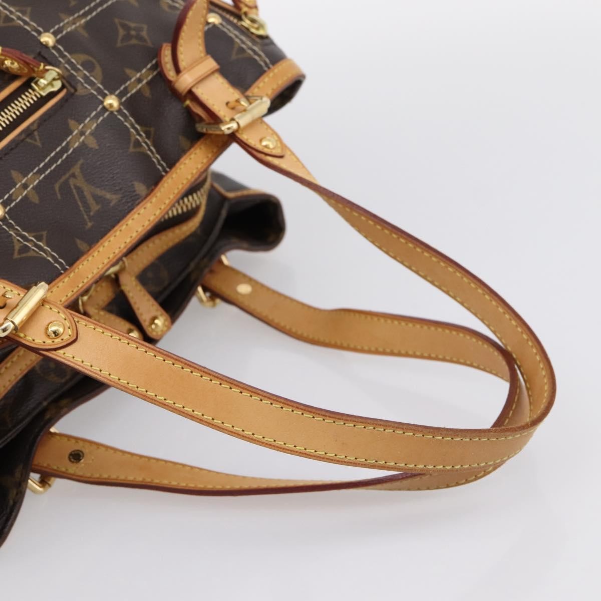 Louis Vuitton Riveting Monogram Canvas Brown Canvas Shoulder Bag Bag (Pre-Owned)