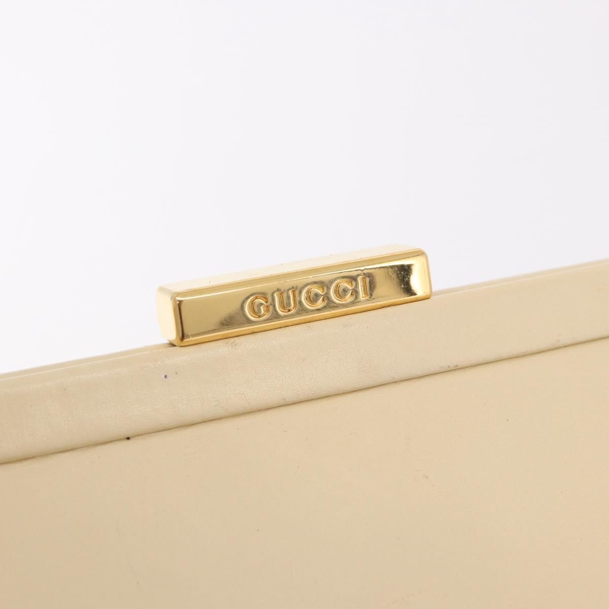 Gucci Vintage Convertible Box Leather Beige Patent_Leather Handbag (Pre-Owned)