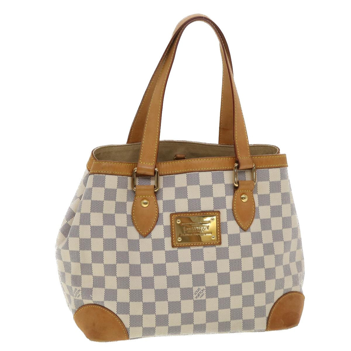 Louis Vuitton Hampstead Damier White Canvas Tote Bag Bag (Pre-Owned)