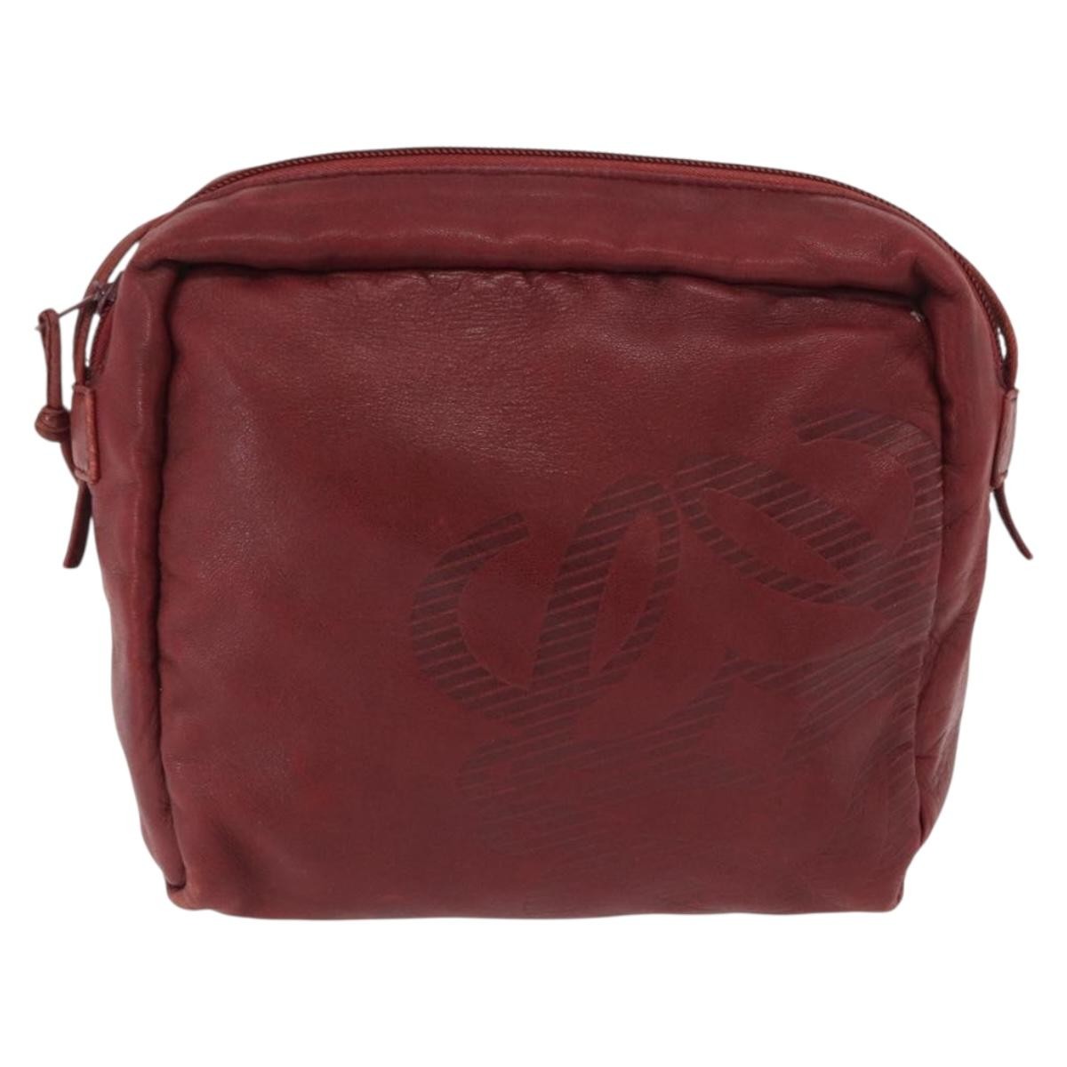 Loewe Vintage Leather Red Leather Shoulder Bag Bag (Pre-Owned)