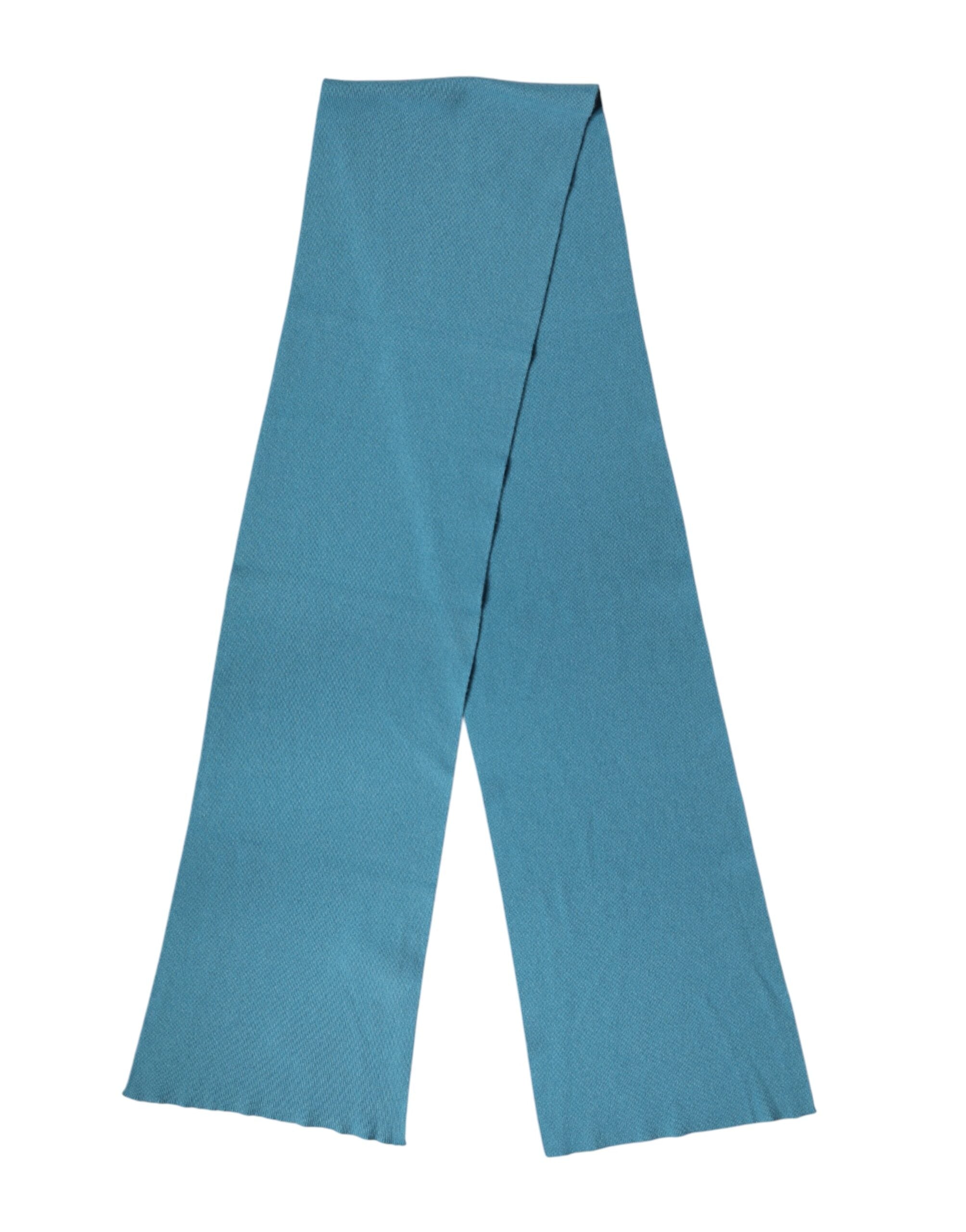 Dolce & Gabbana Blue Cashmere Knit Neck Wrap Shawl Men's Scarf