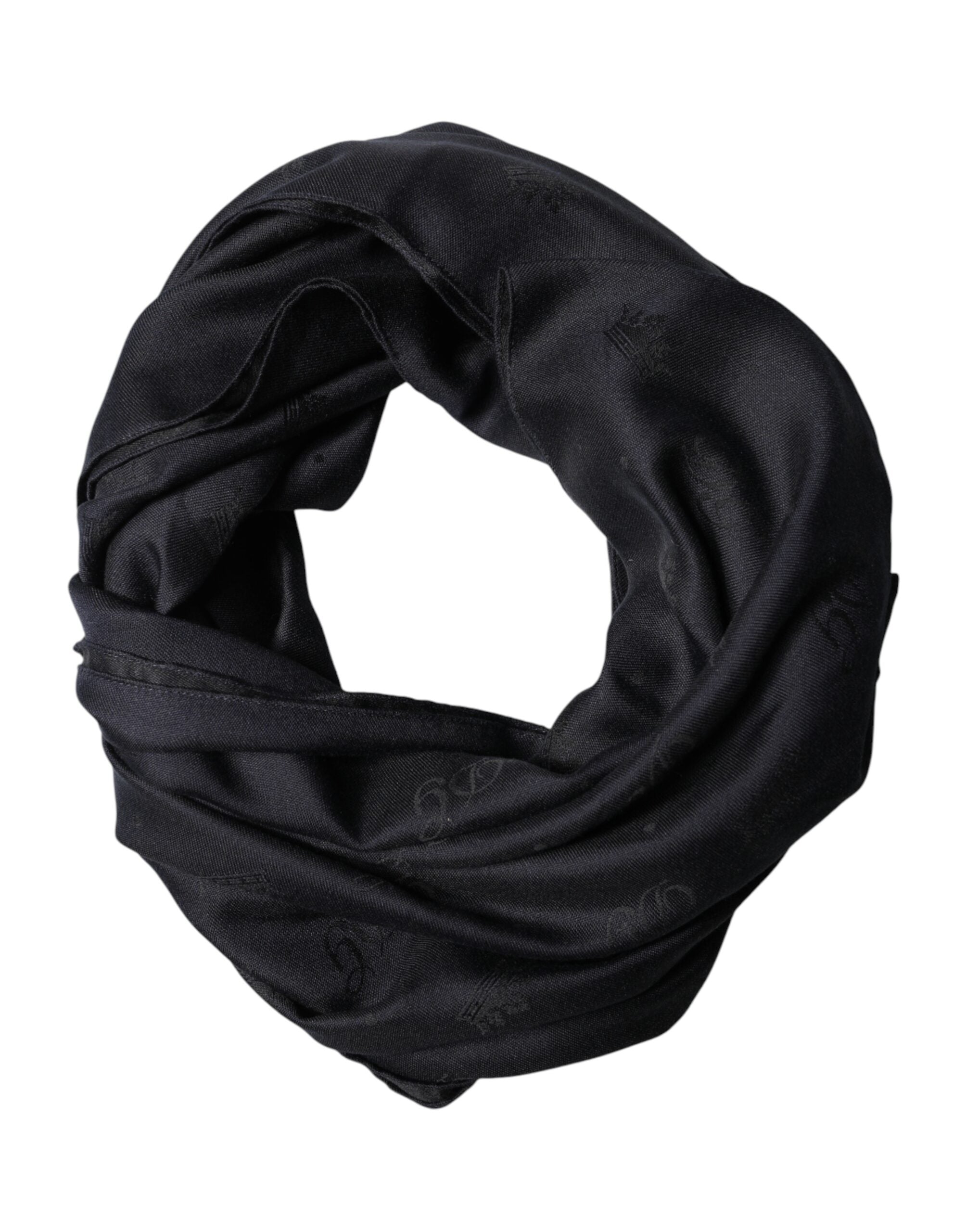 Dolce & Gabbana Black Lace Stole Silk NeckWrap Shawl Men's Scarf