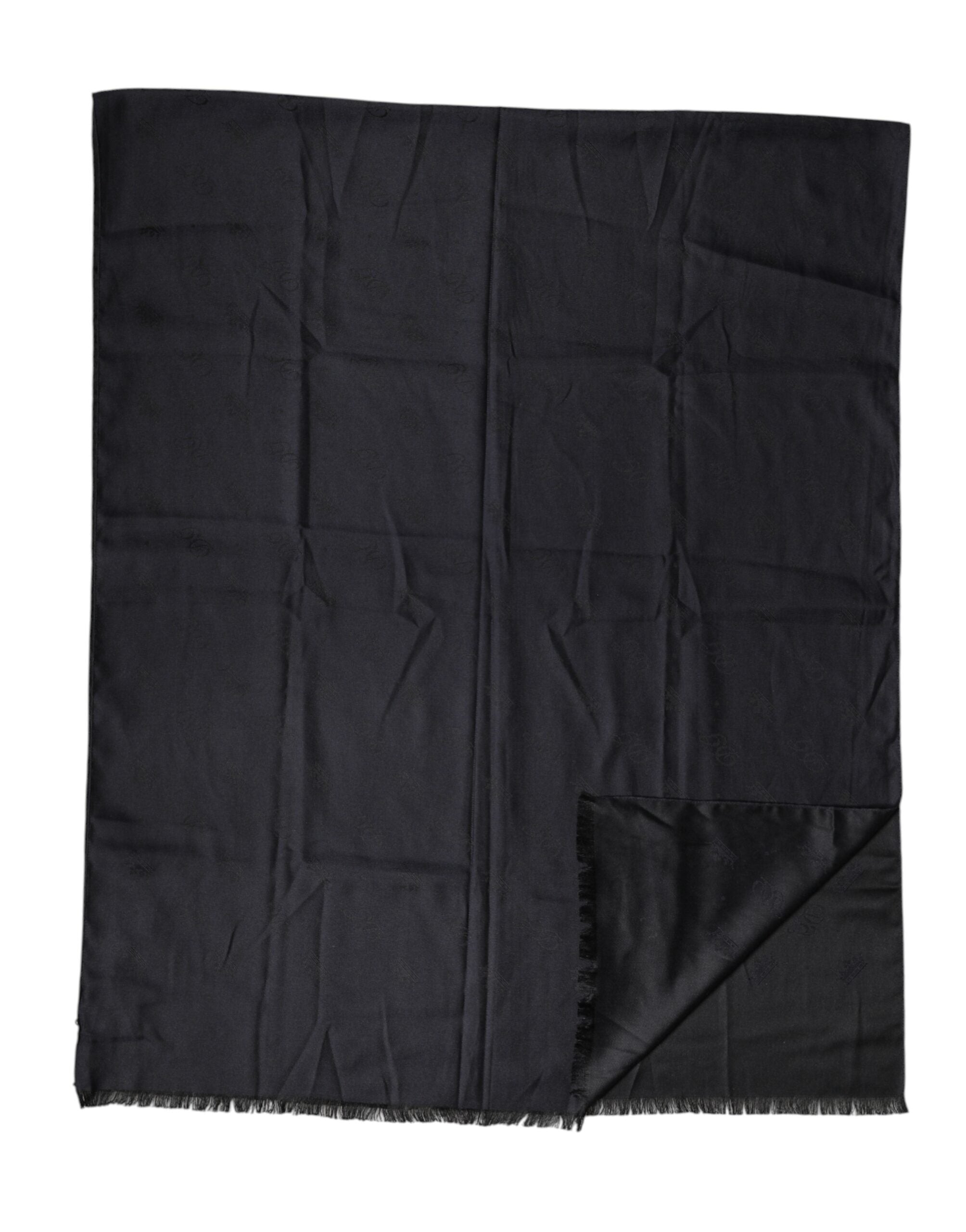 Dolce & Gabbana Black Lace Stole Silk NeckWrap Shawl Men's Scarf