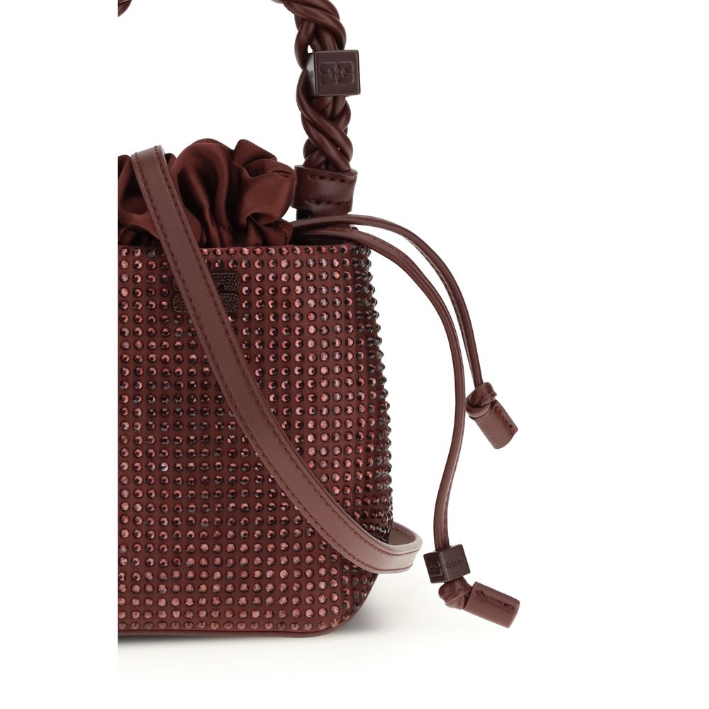 Ganni Bordeaux Recycled Polyester Women's Handbag