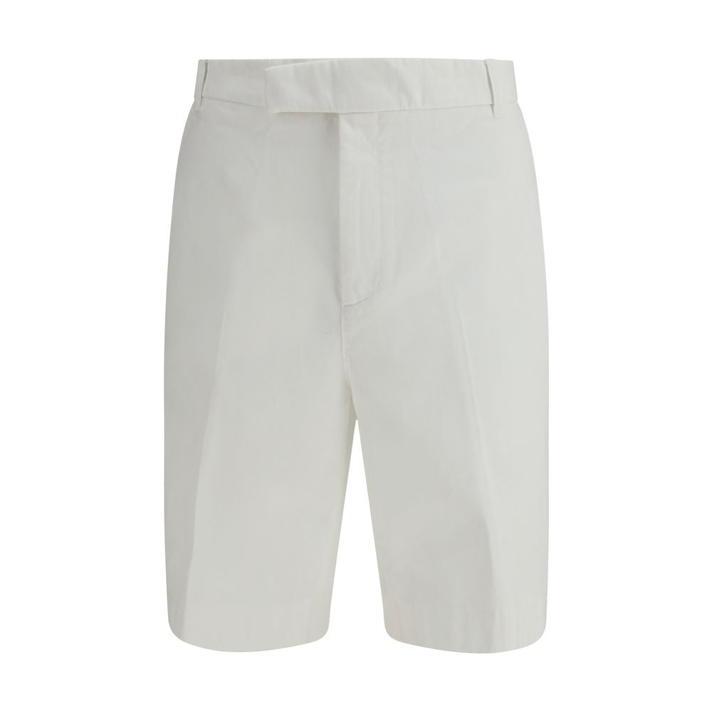 Thom Browne White Polyester Bermuda Men's Shorts