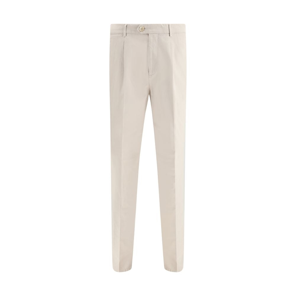 Brunello Cucinelli Beige Cotton Casual Men's Pants