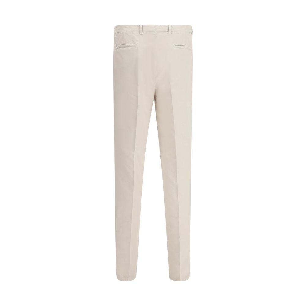 Brunello Cucinelli Beige Cotton Casual Men's Pants