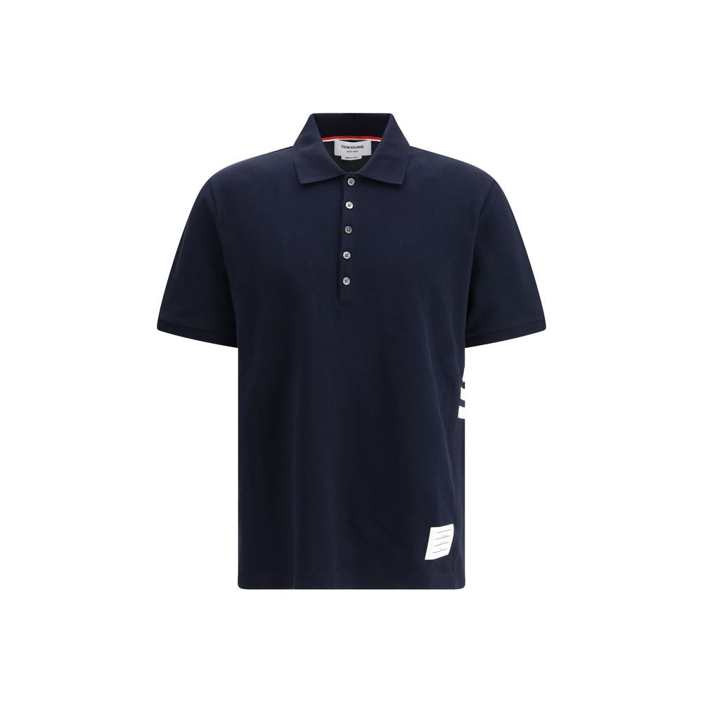 Thom Browne Blue Cotton Polo Men's Shirt