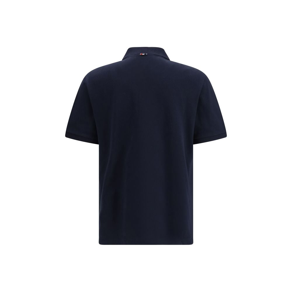 Thom Browne Blue Cotton Polo Men's Shirt