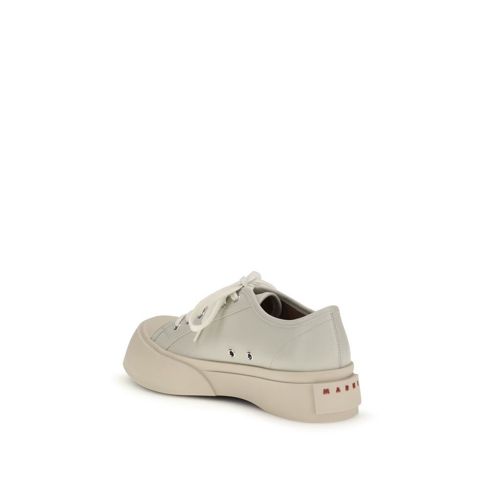 Marni White Calf Leather Bos Taurus Chunky Men's Sneakers