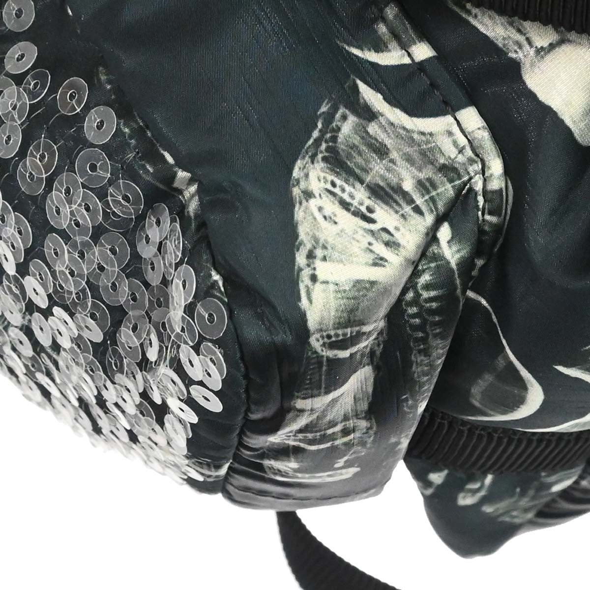 Chanel Astronaut Essentials Sequin Embellished Printed Nylon Navy Nylon Backpack Bag (Pre-Owned)