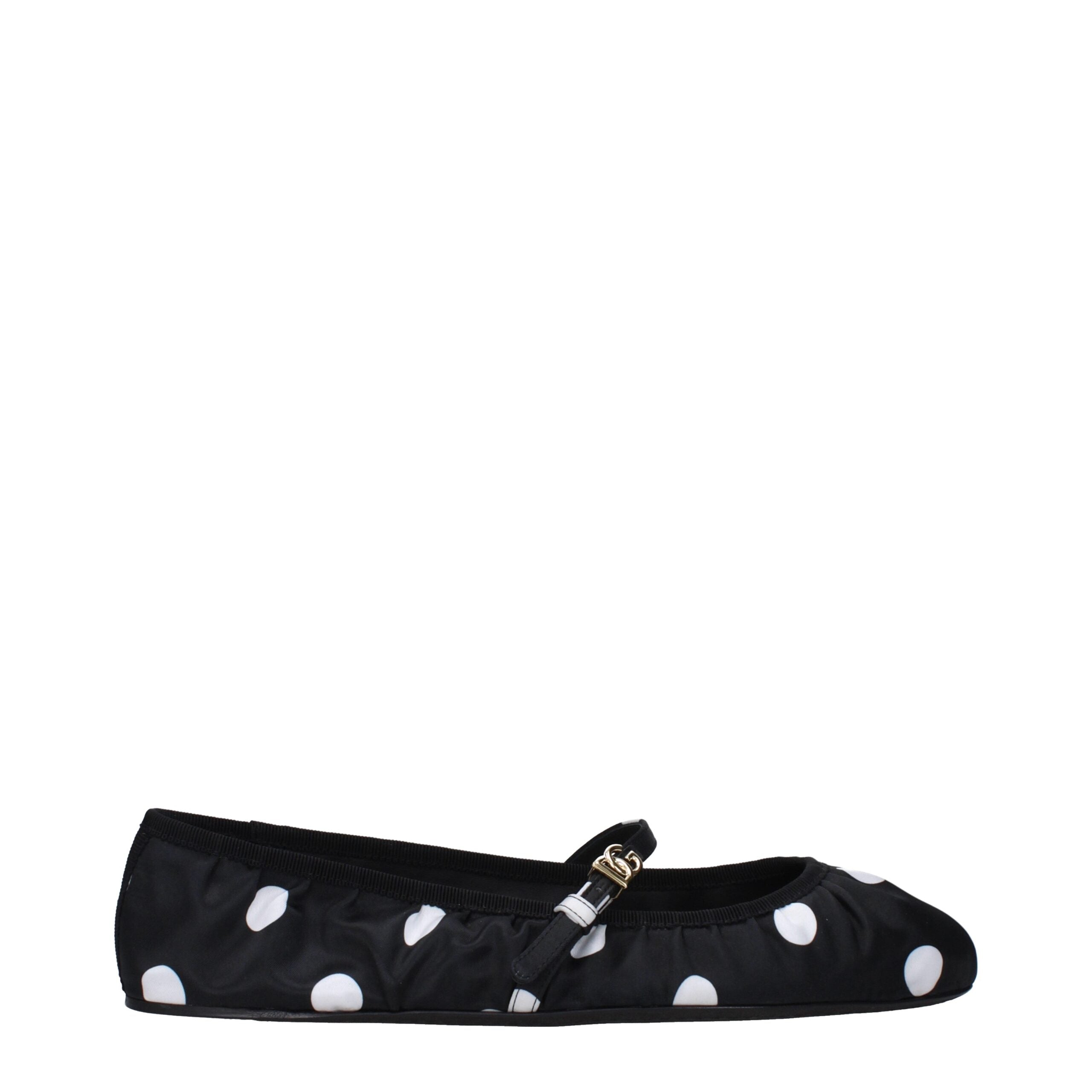 Dolce & Gabbana Black Fabric Ballet Women's Flats