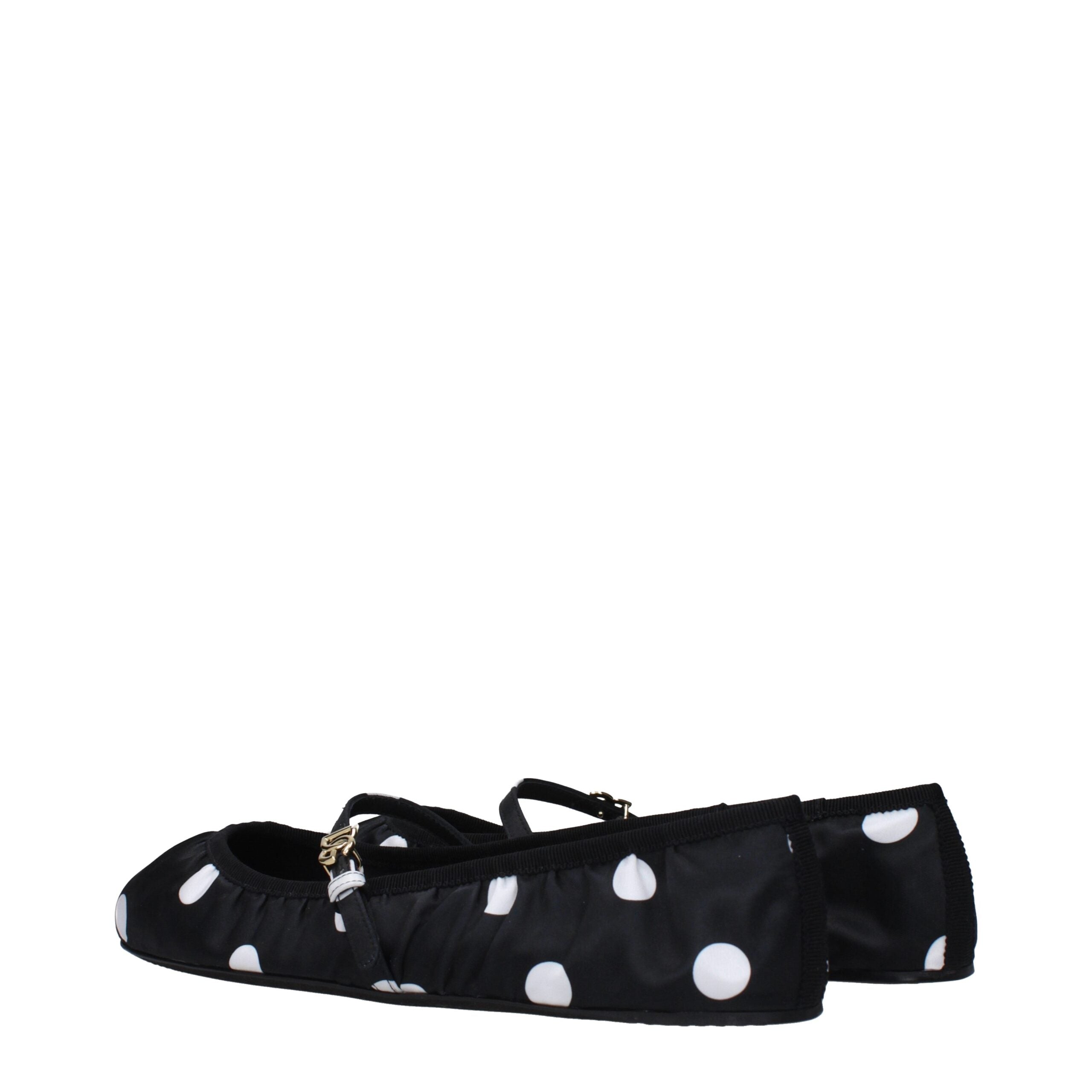 Dolce & Gabbana Black Fabric Ballet Women's Flats