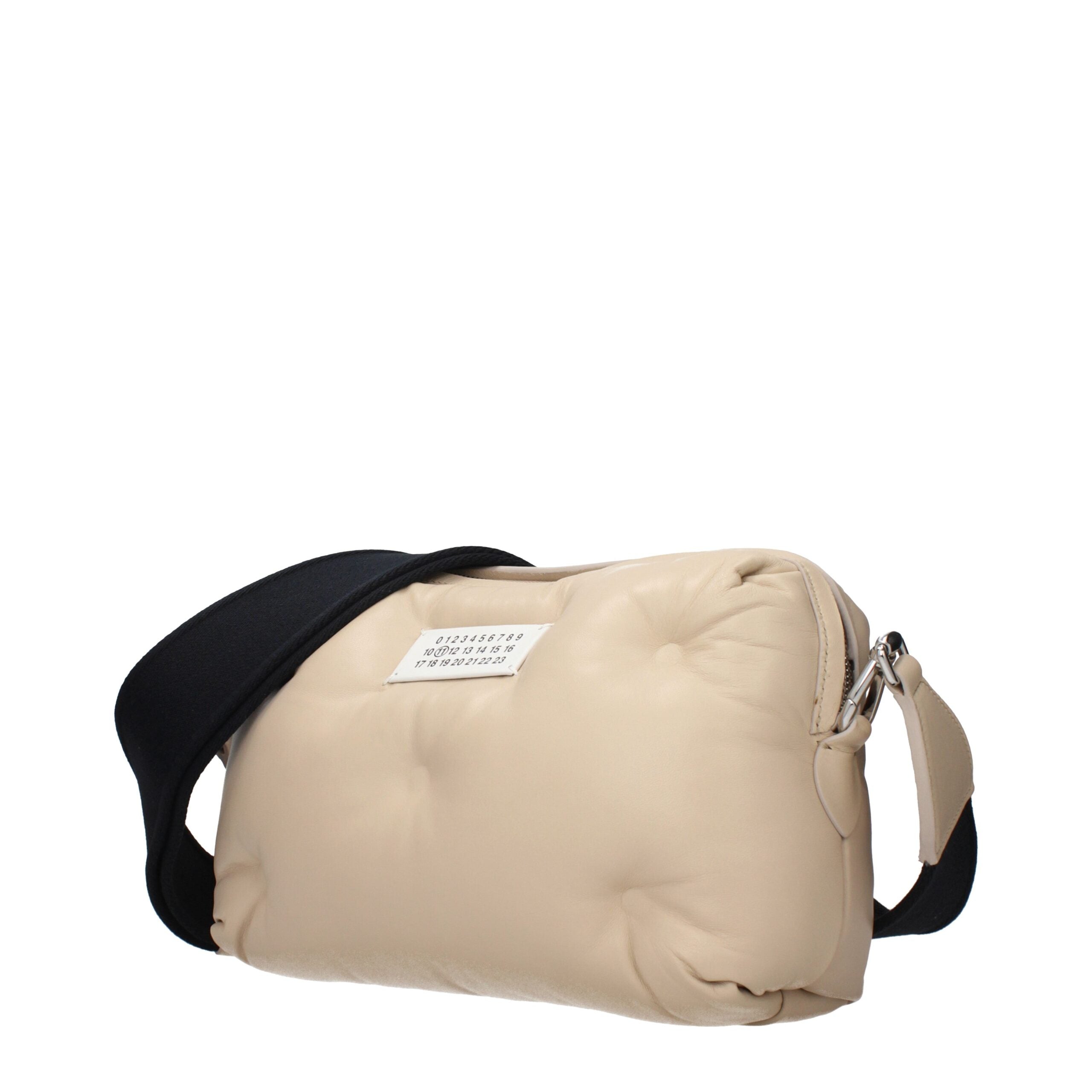 Maison Margiela Beige Leather Clutch Women's Bag
