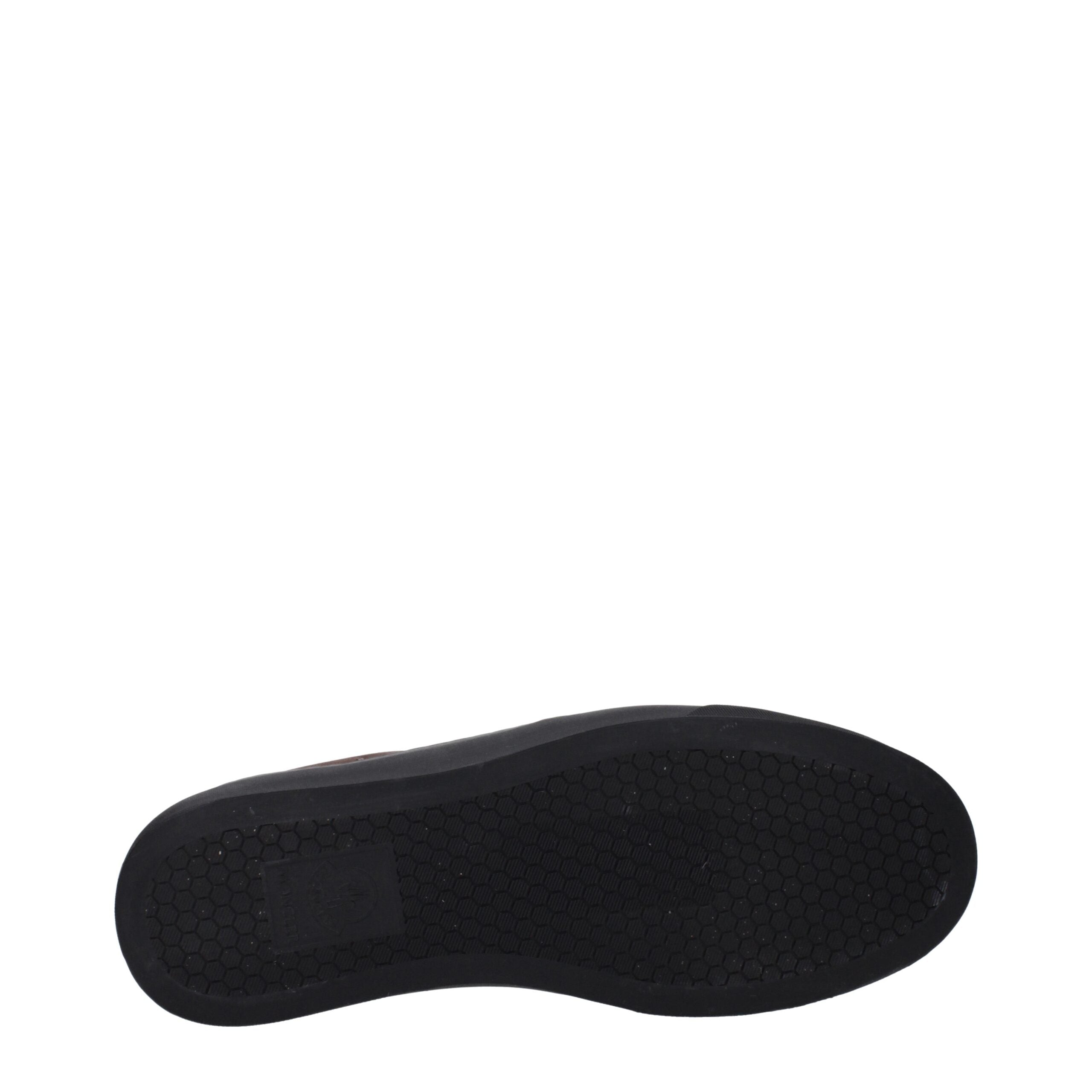 Moncler Brown Leather Slip-On Men's Loafers