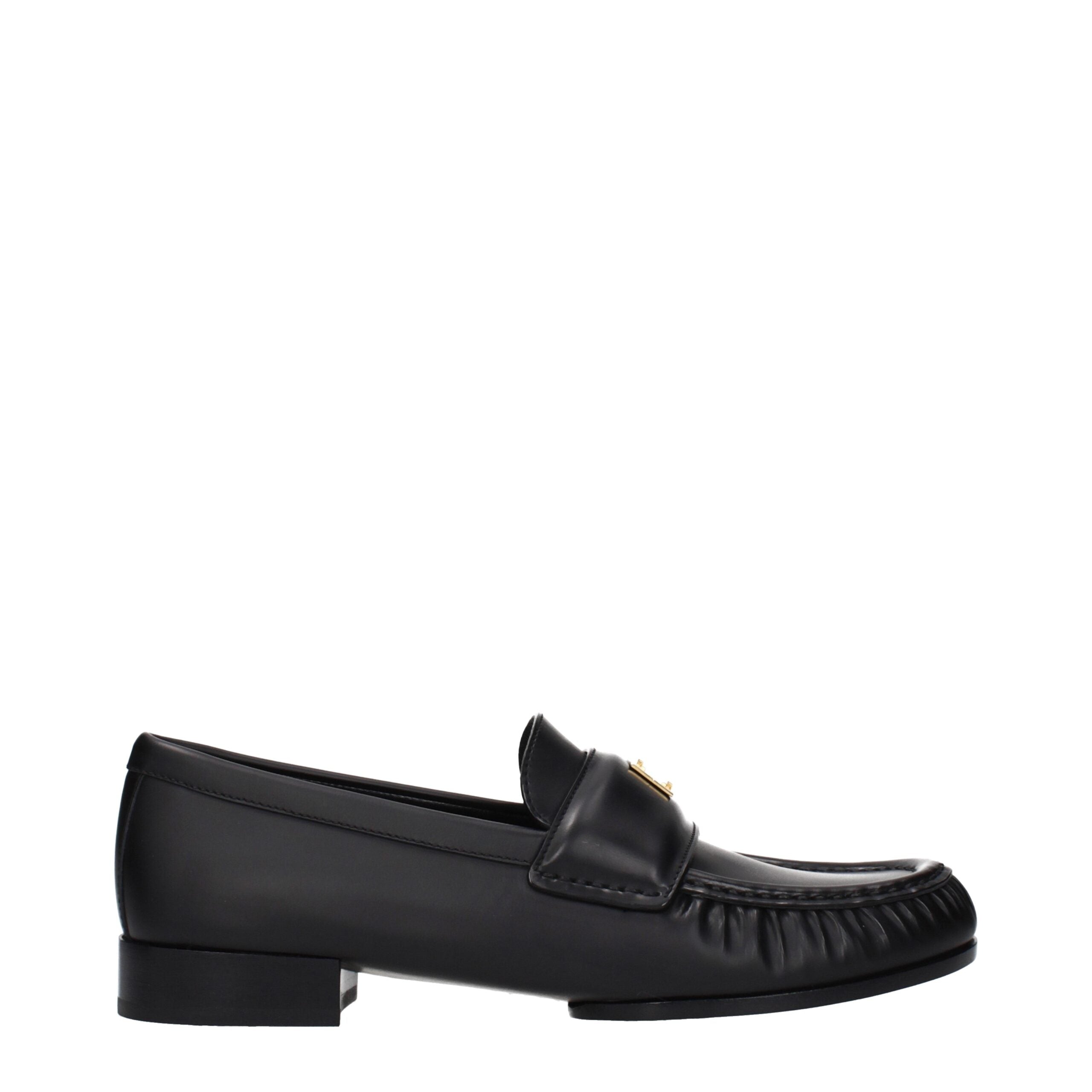 Givenchy Black Leather Slip-On Women's Loafers