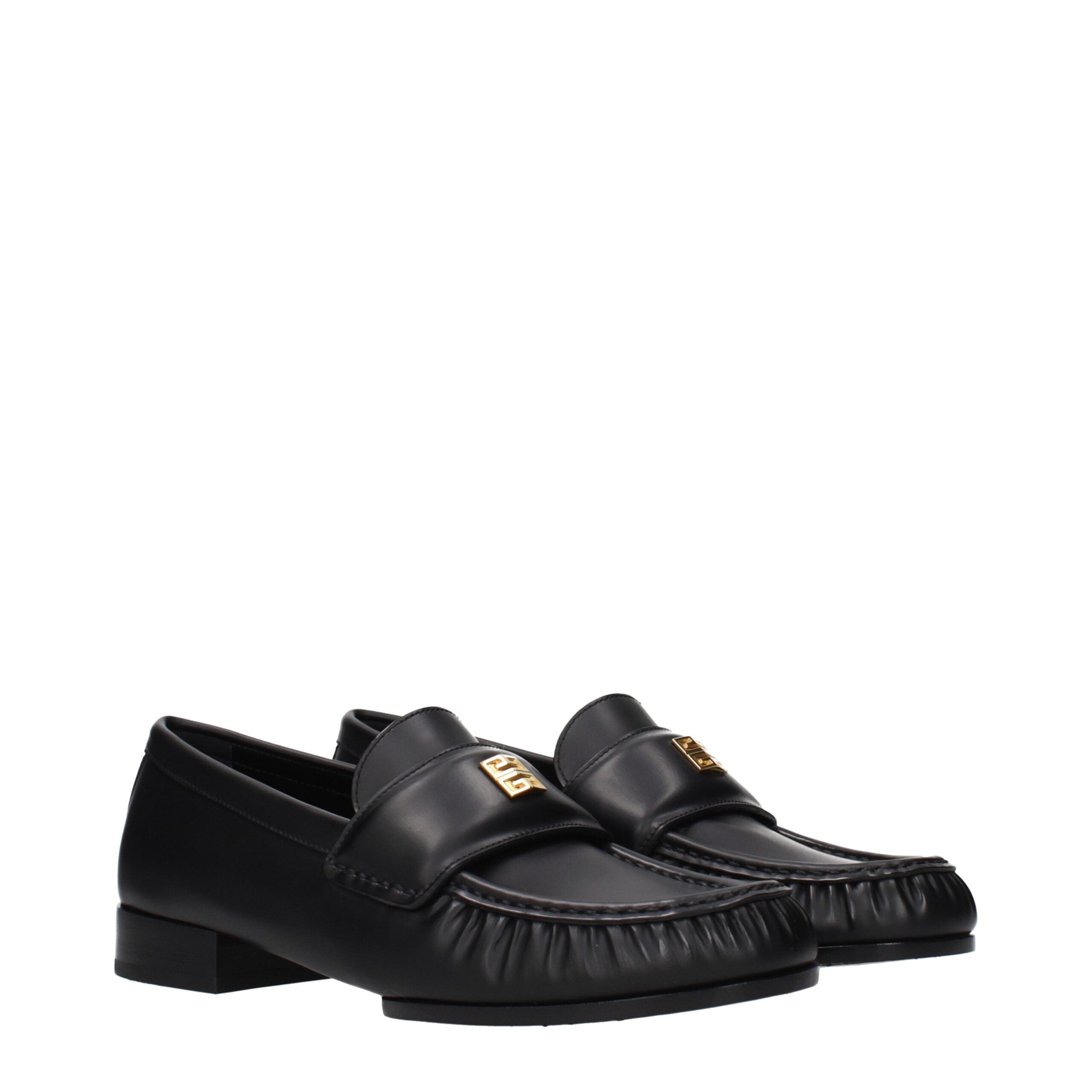 Givenchy Black Leather Slip-On Women's Loafers